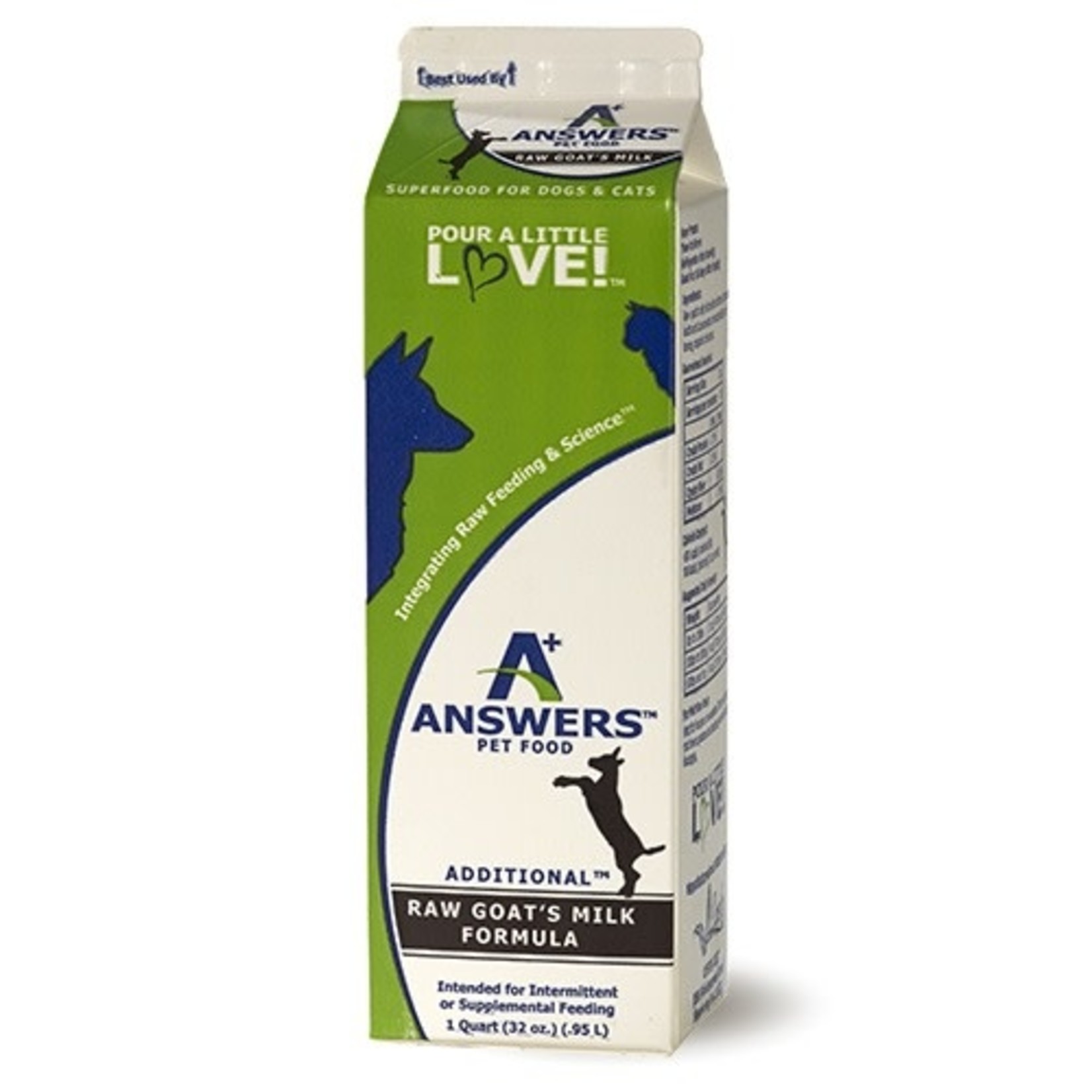 Answers Pet Food Answers Raw Fermented Goat Milk 32 OZ