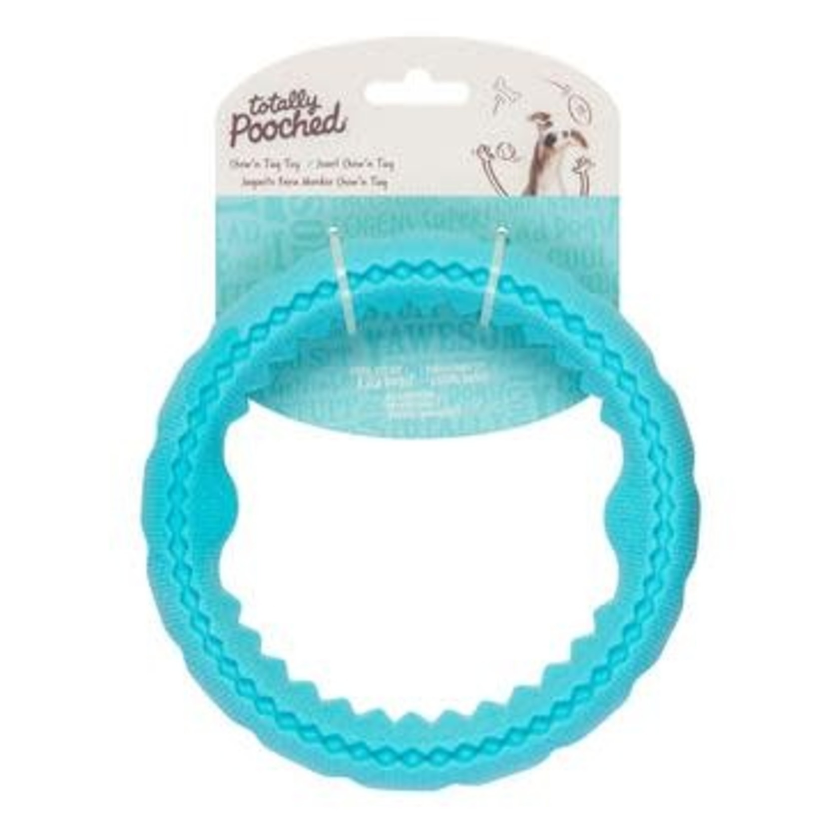 Messy Mutts Totally Pooched Chew & Tug Ring 6.5"