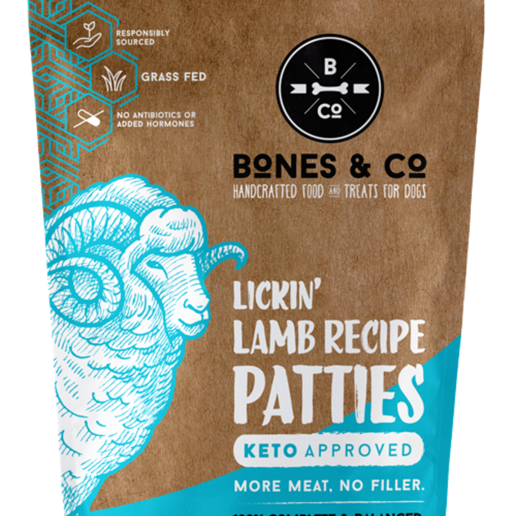 Bones & Co Bones & CO Frozen Raw Lamb Patties 6#