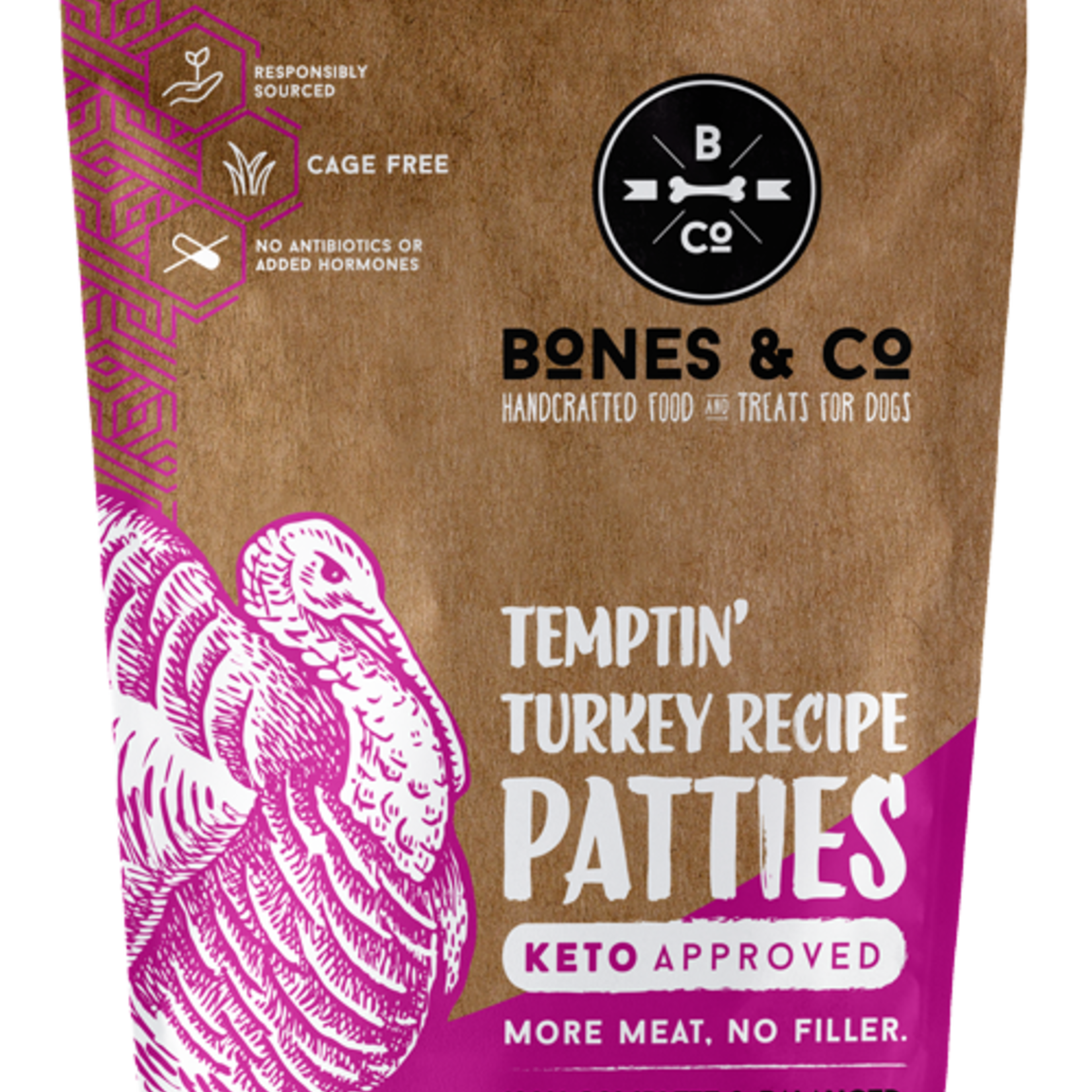 Bones & Co Bones & CO Frozen Raw Turkey Patties 6#