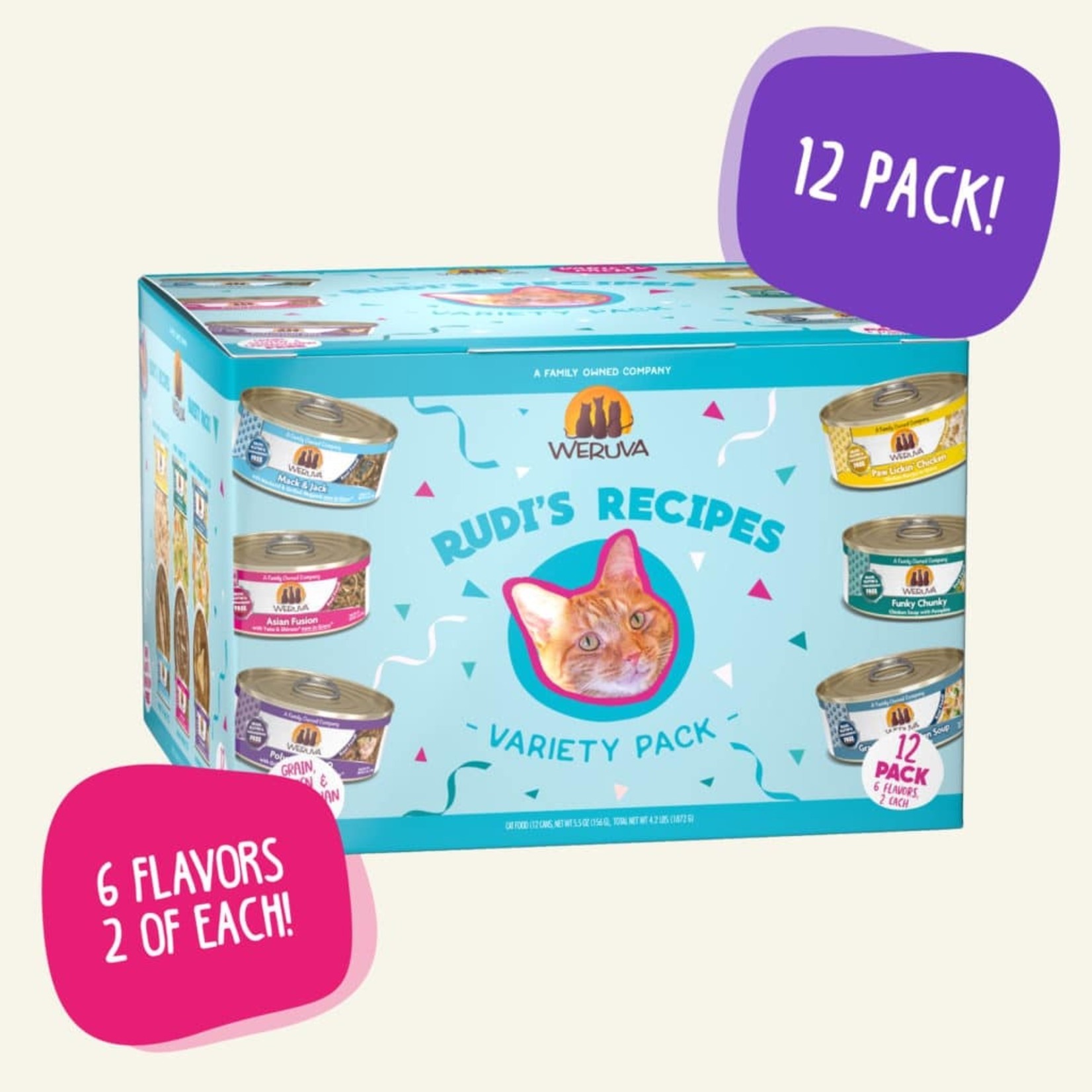 Weruva Weruva Cat Rudi’s Recipe Variety Pack 12  - 3 OZ Cans