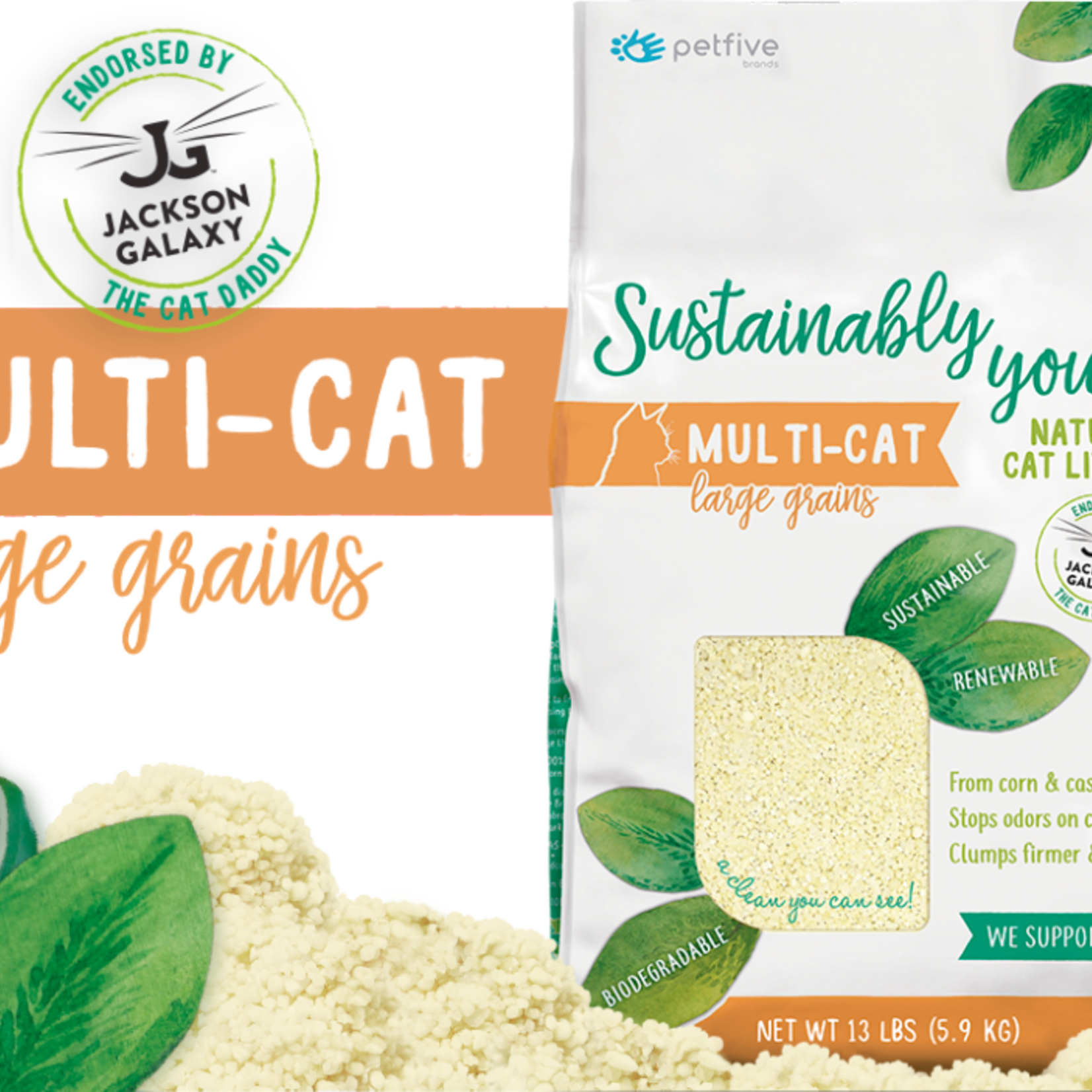 Sustainably Yours Sustainably Yours Cat Litter Large Grain 13#