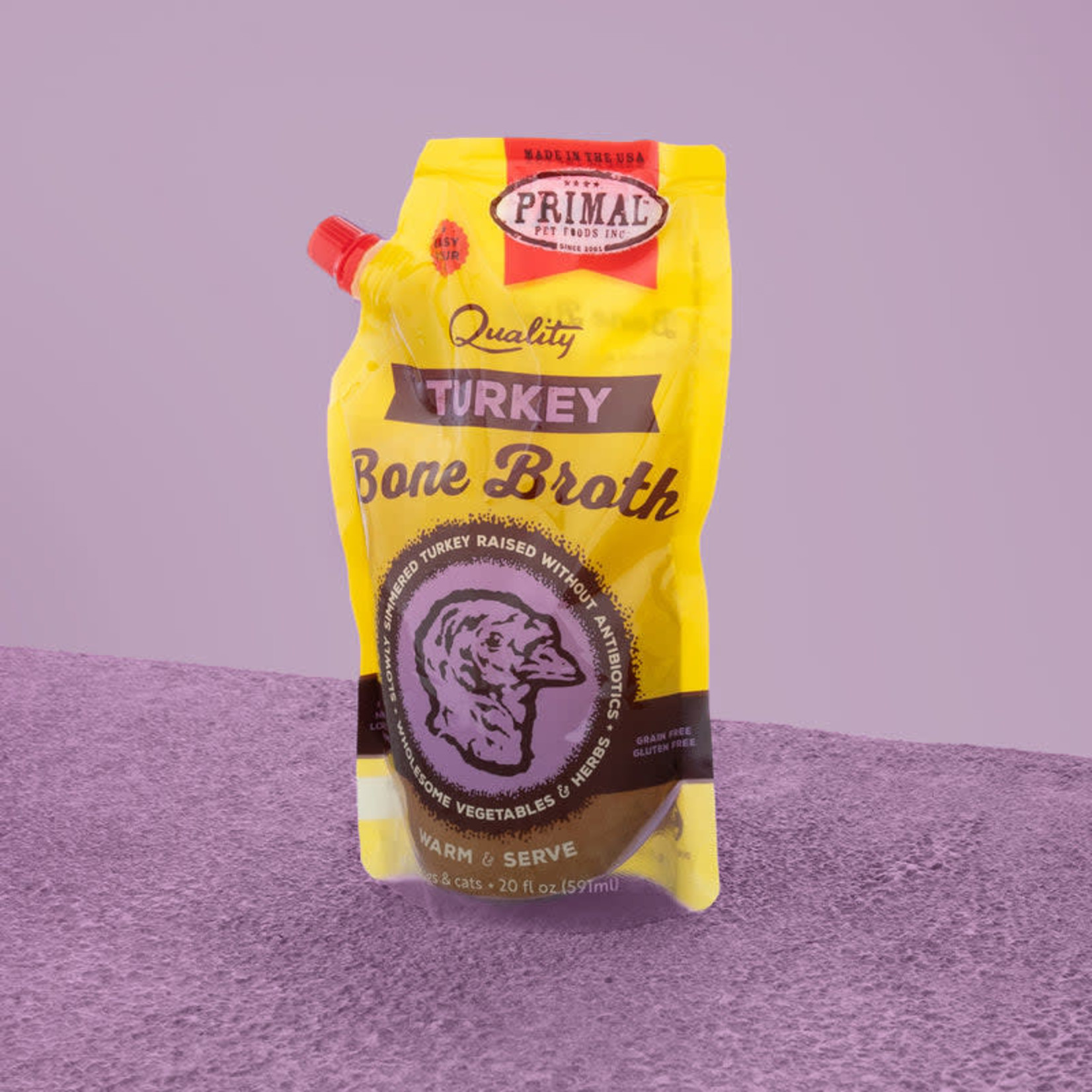 PRIMAL FZ Bone Broth Turkey 20 OZ Ruff Haus Pets