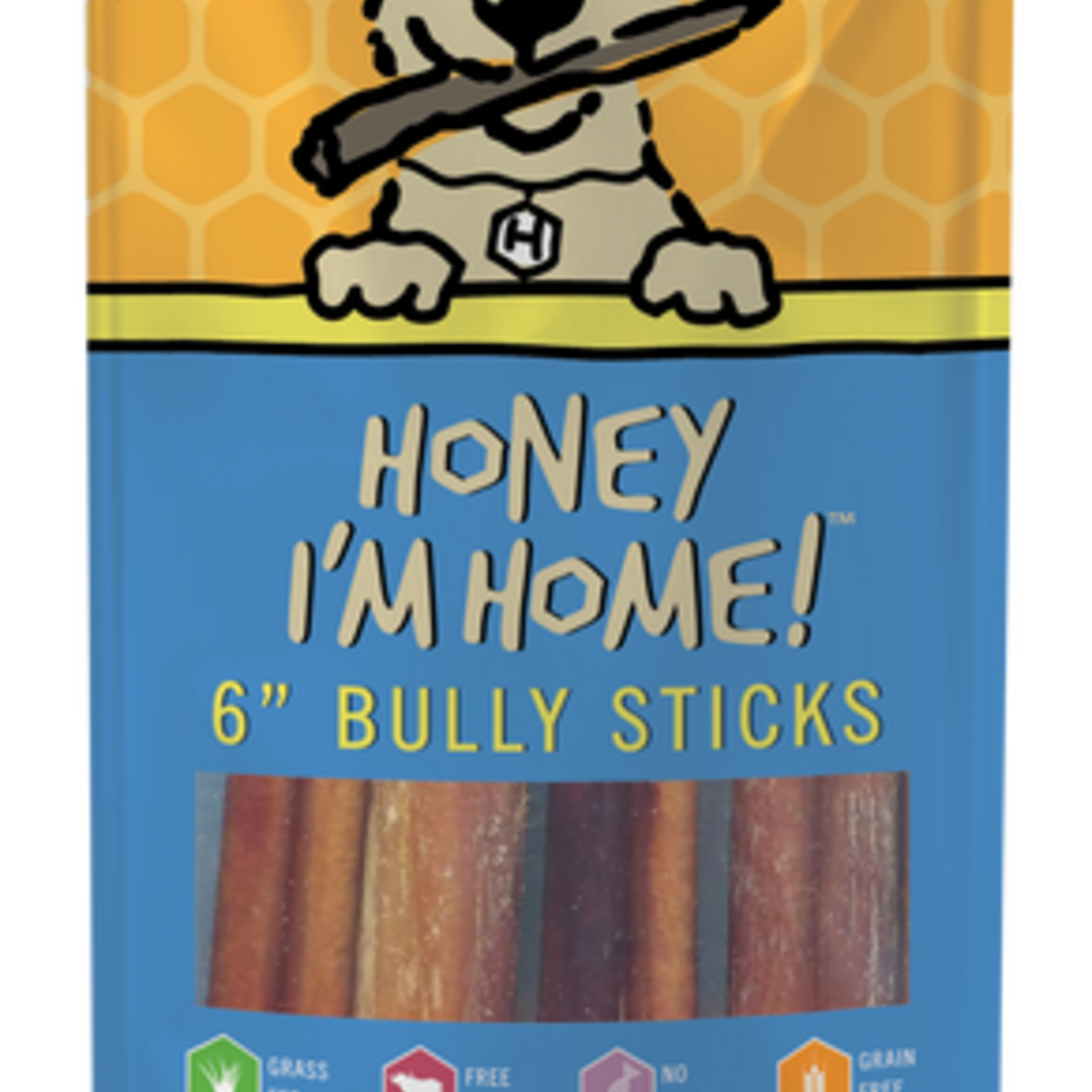 Honey I'm Home Honey Im Home Buffalo Bully Stick 6" 5 PACK