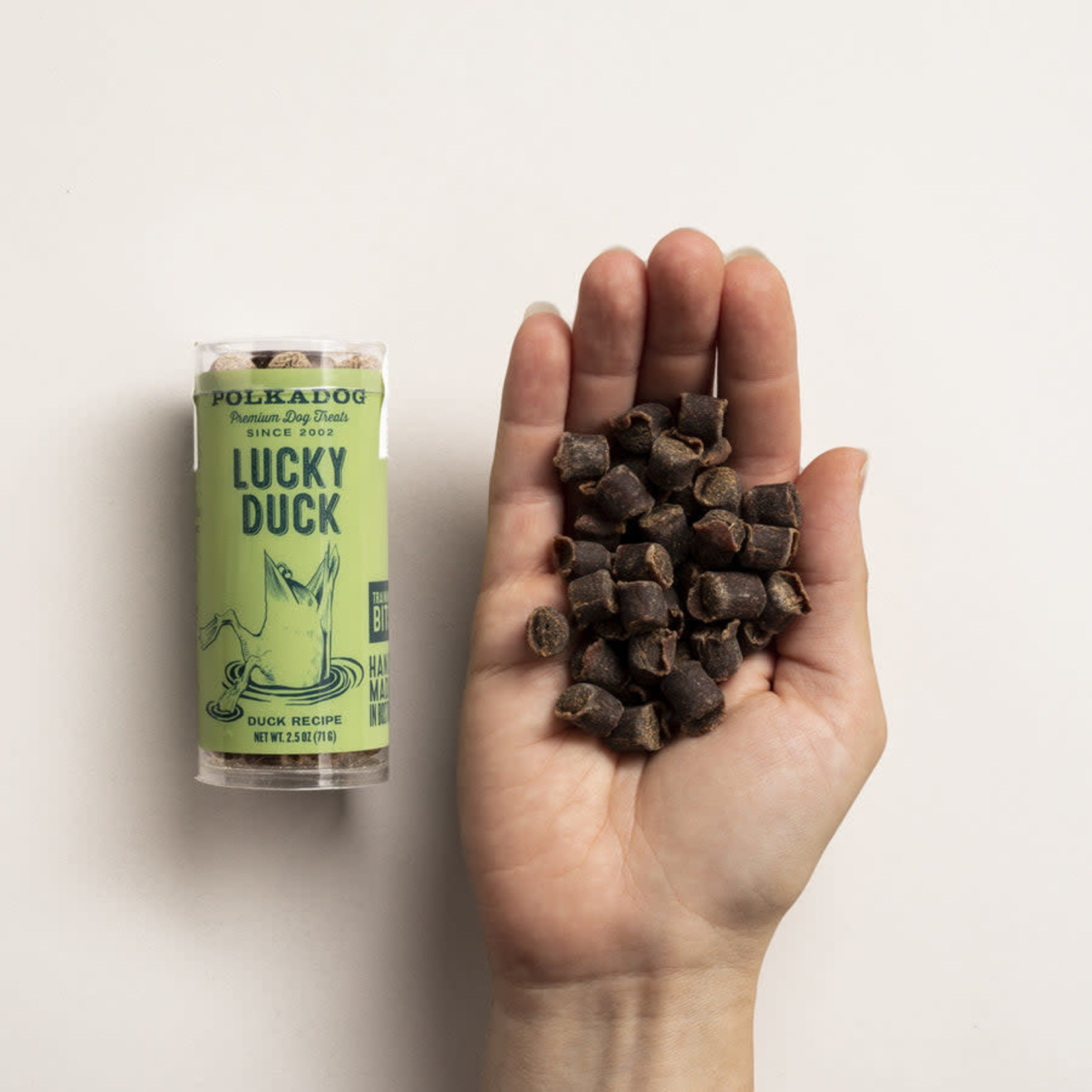 Polkadog Polkadog Lucky Duck Crunchy Bits 2oz Mini Tube