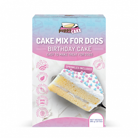 Puppy Cake Birthday Cake with Sprinkles Mix 9 OZ
