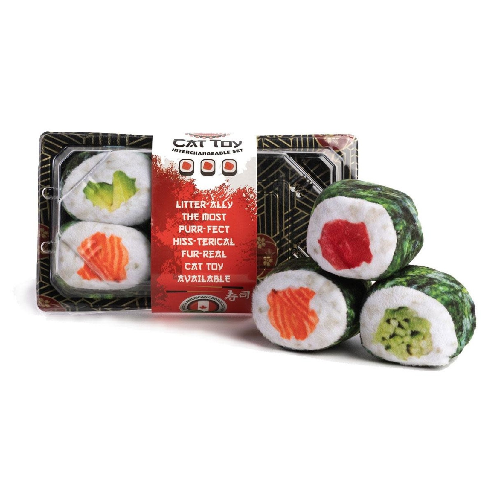 FabDog Fab Cat Tray of Sushi Roll 6 Count