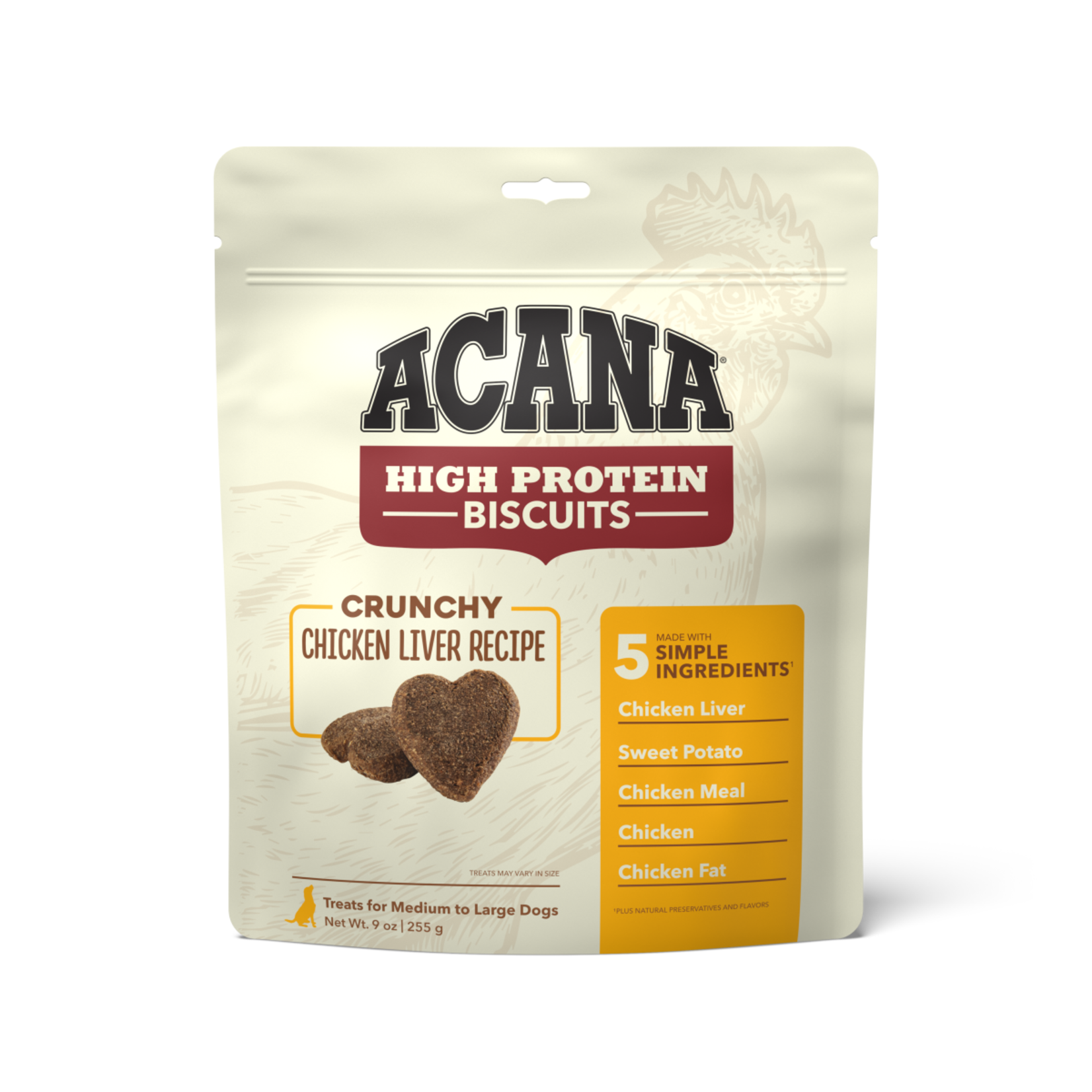 Champion Pet Foods Acana Dog High Protein Biscuits Chicken Liver Recipe 9 OZ