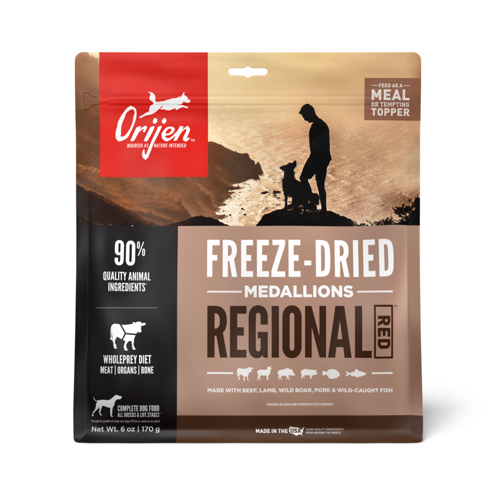 Champion Pet Foods Orijen Dog FD Medallions Regional Red Recipe 6 OZ
