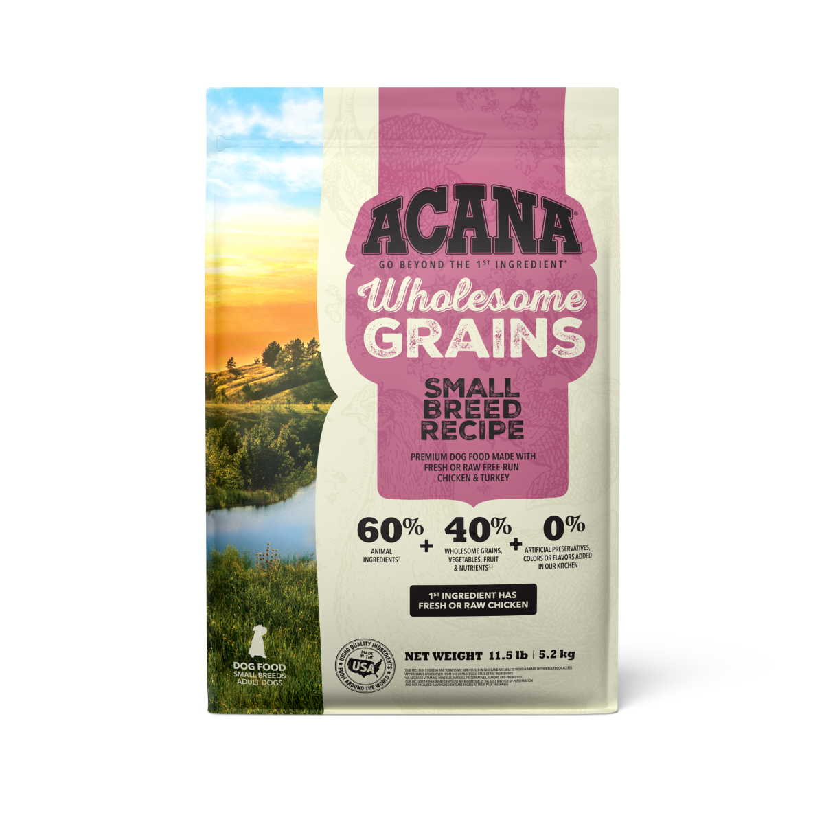 Acana Dog Wholesome Grains Small Breed Recipe 11.5 Ruff Haus Pets