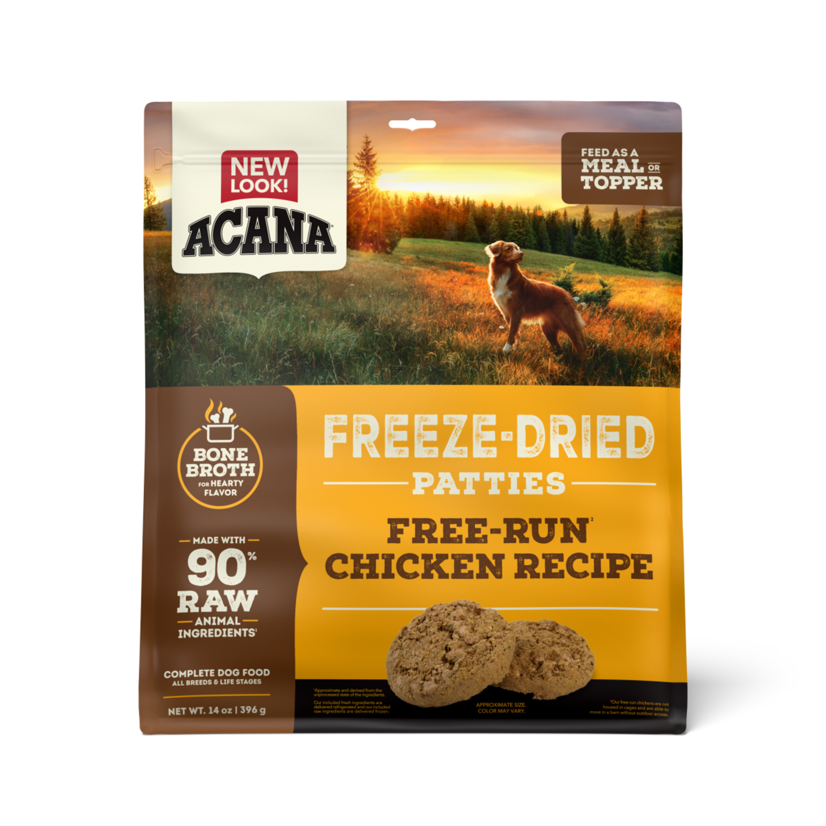 Champion Pet Foods Acana Dog Freeze-dried Free-Run Chicken Patties 14 OZ