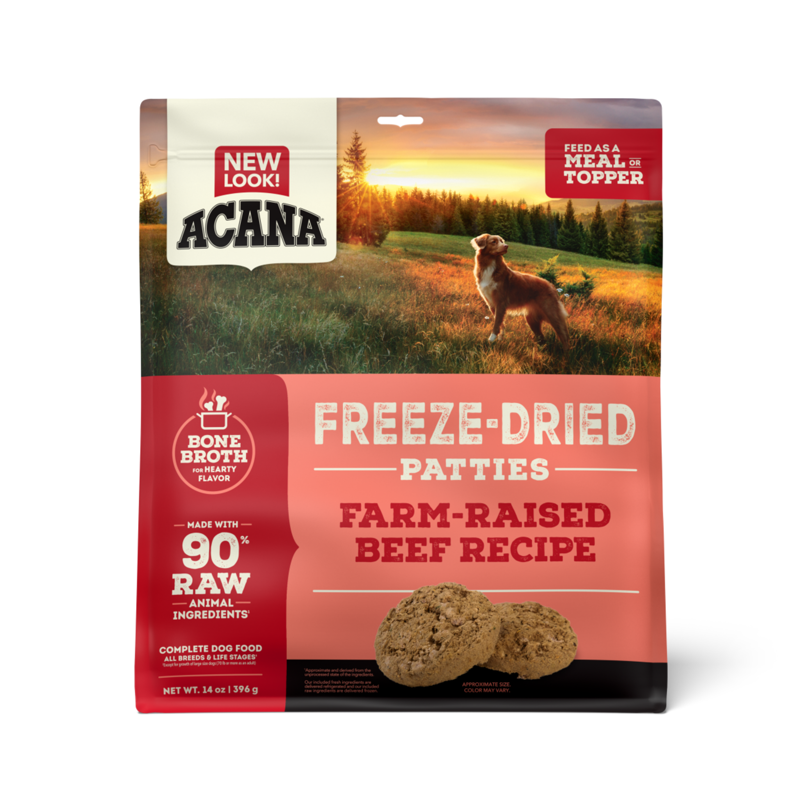 Champion Pet Foods Acana Dog Freeze-dried Ranched Raised Beef Patties 14 OZ