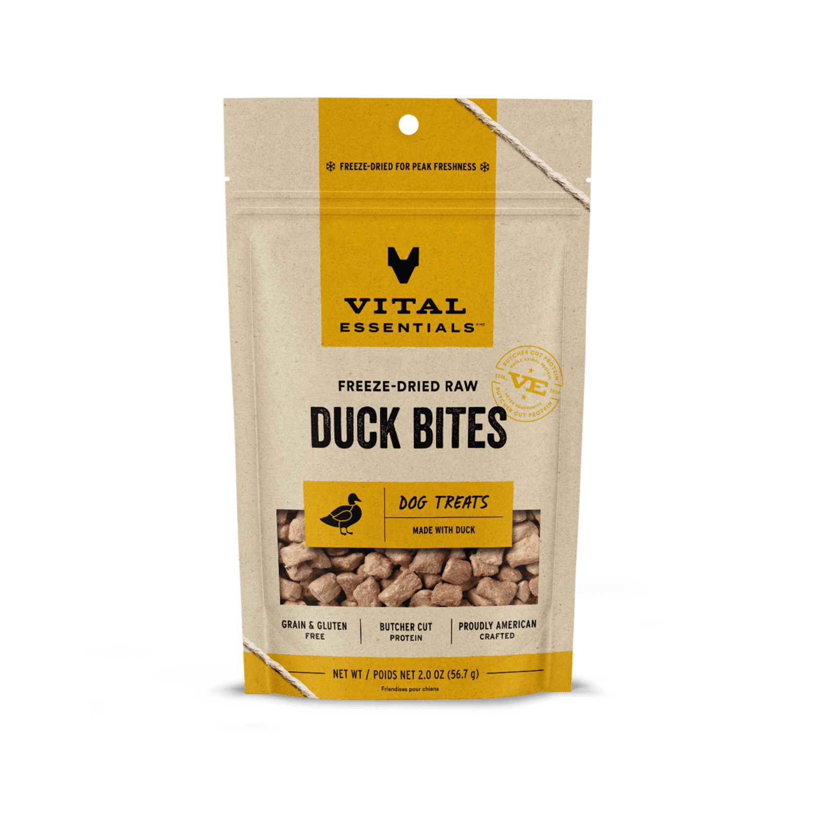 Vital Essentials Vital Essentials Dog Freeze-Dried Duck Nibs 2 OZ