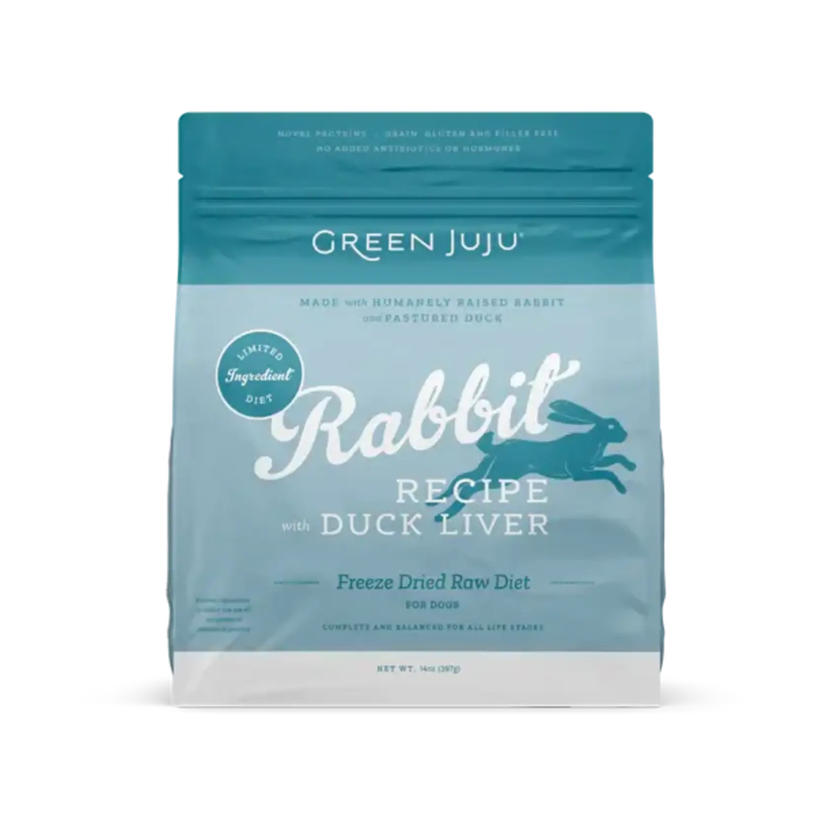 Green Juju Green Juju FD Dog Food Rabbit & Duck Liver Recipe 14 OZ