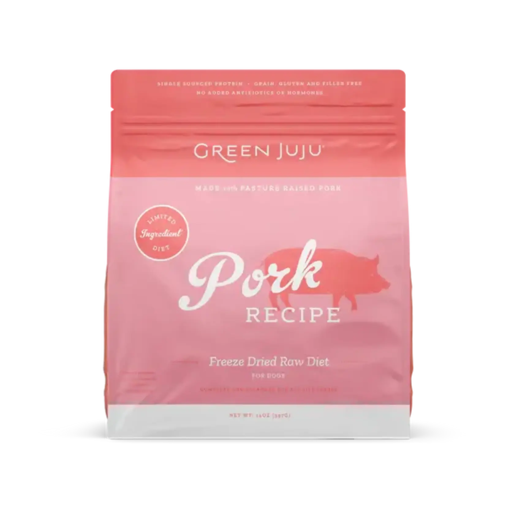 Green Juju Green Juju FD Dog Food Pork Recipe 14 OZ