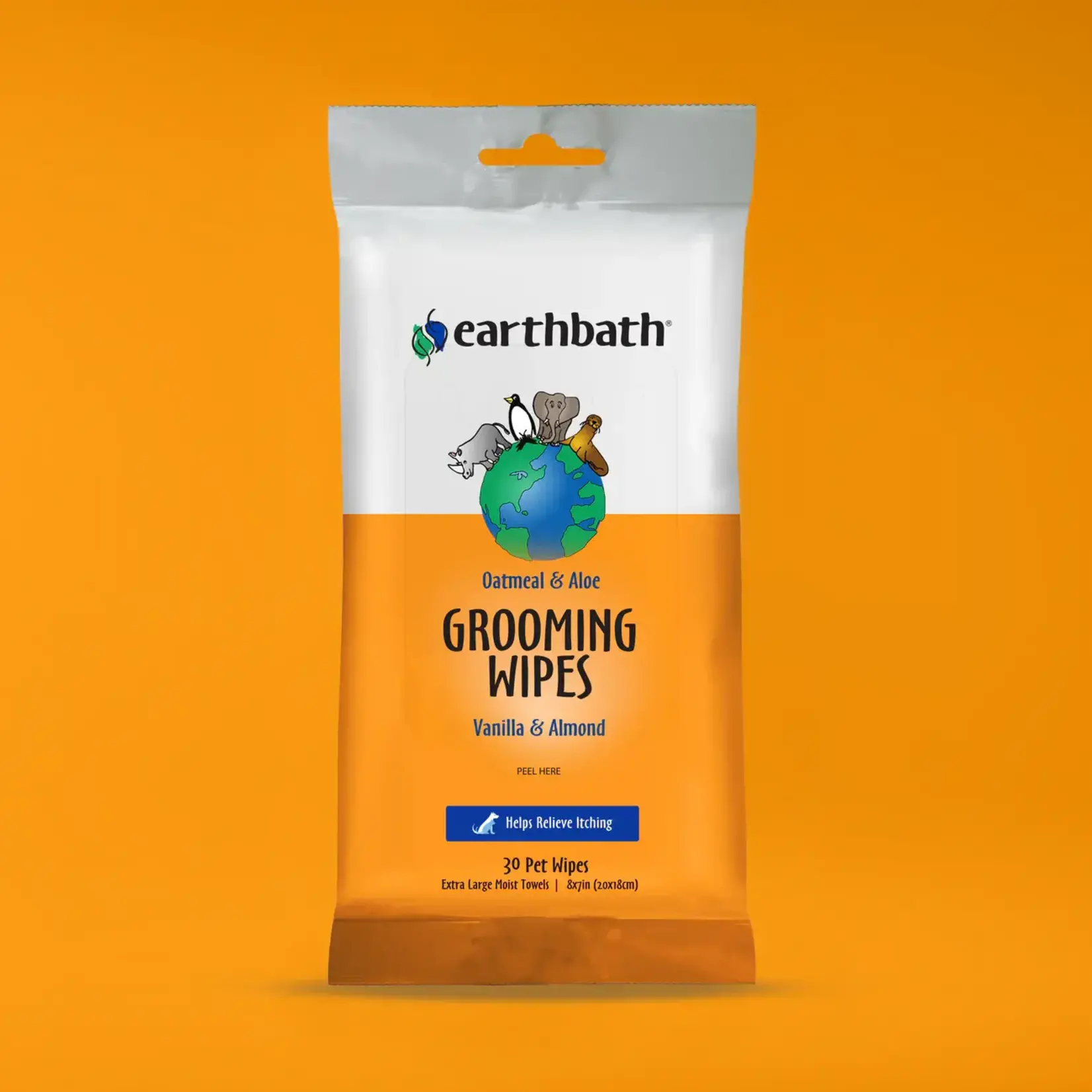 Earth Bath / Shea Pet EarthBath Oatmeal & Aloe Grooming Wipes Vanilla Almond 30ct