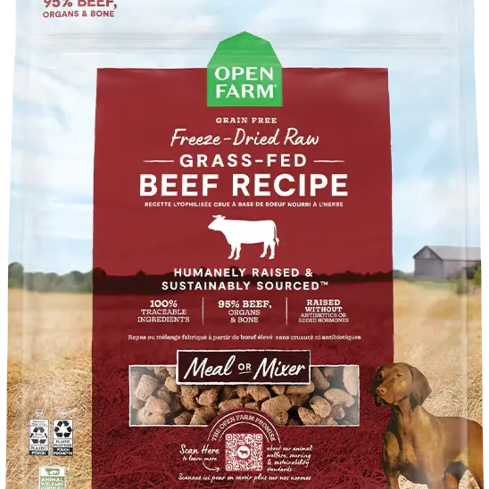 Open Farm Open Farm Freeze-Dried Raw Dog Food Grass-Fed Beef Recipe 3.5 OZ