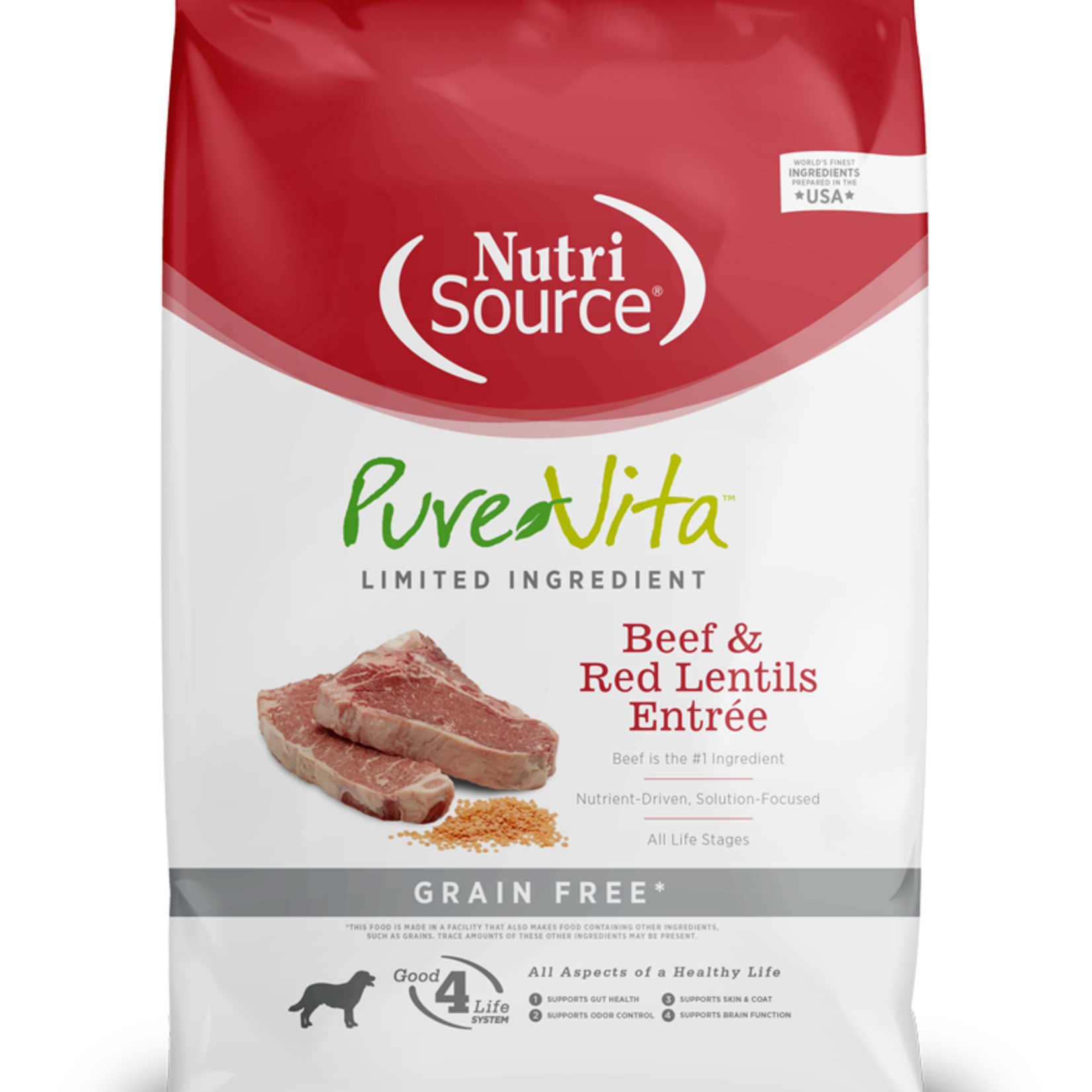 PureVita Pure Vita Dog GF Beef & Red Lentils 25#
