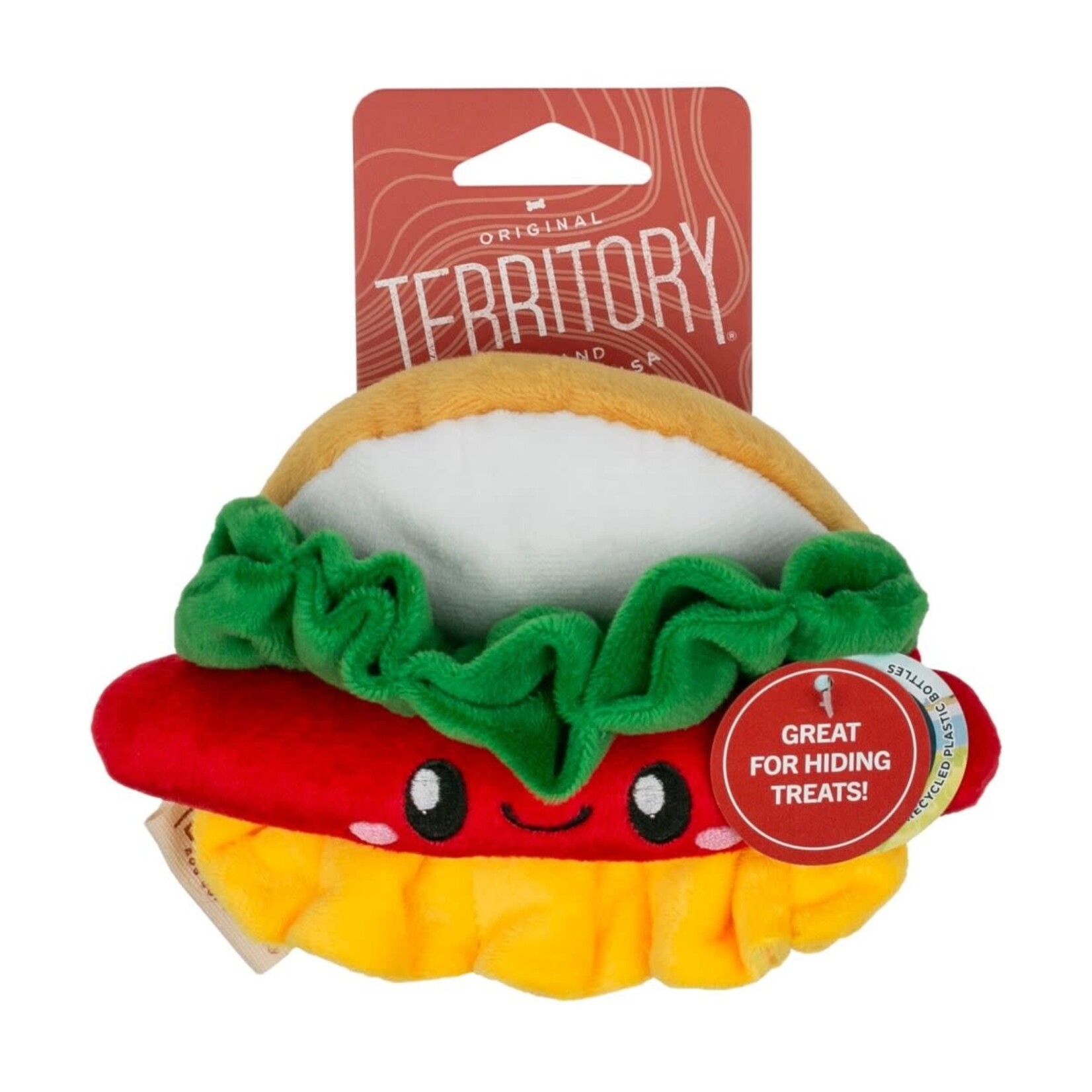 Territory Pet Territory Plush Hide-and-Treat Toy Hot Dog