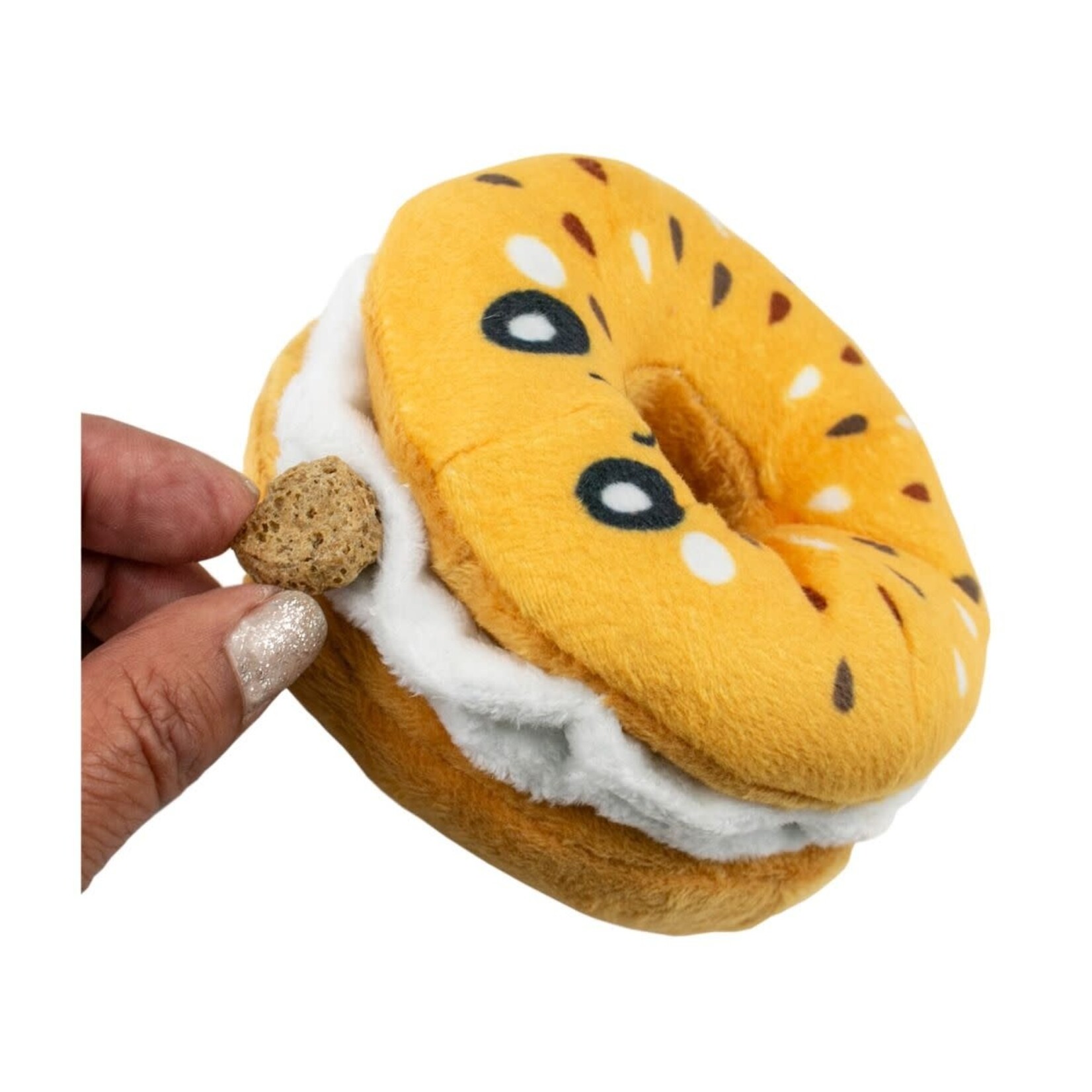 Territory Pet Territory Plush Hide-and-Treat Dog Toy Bagel