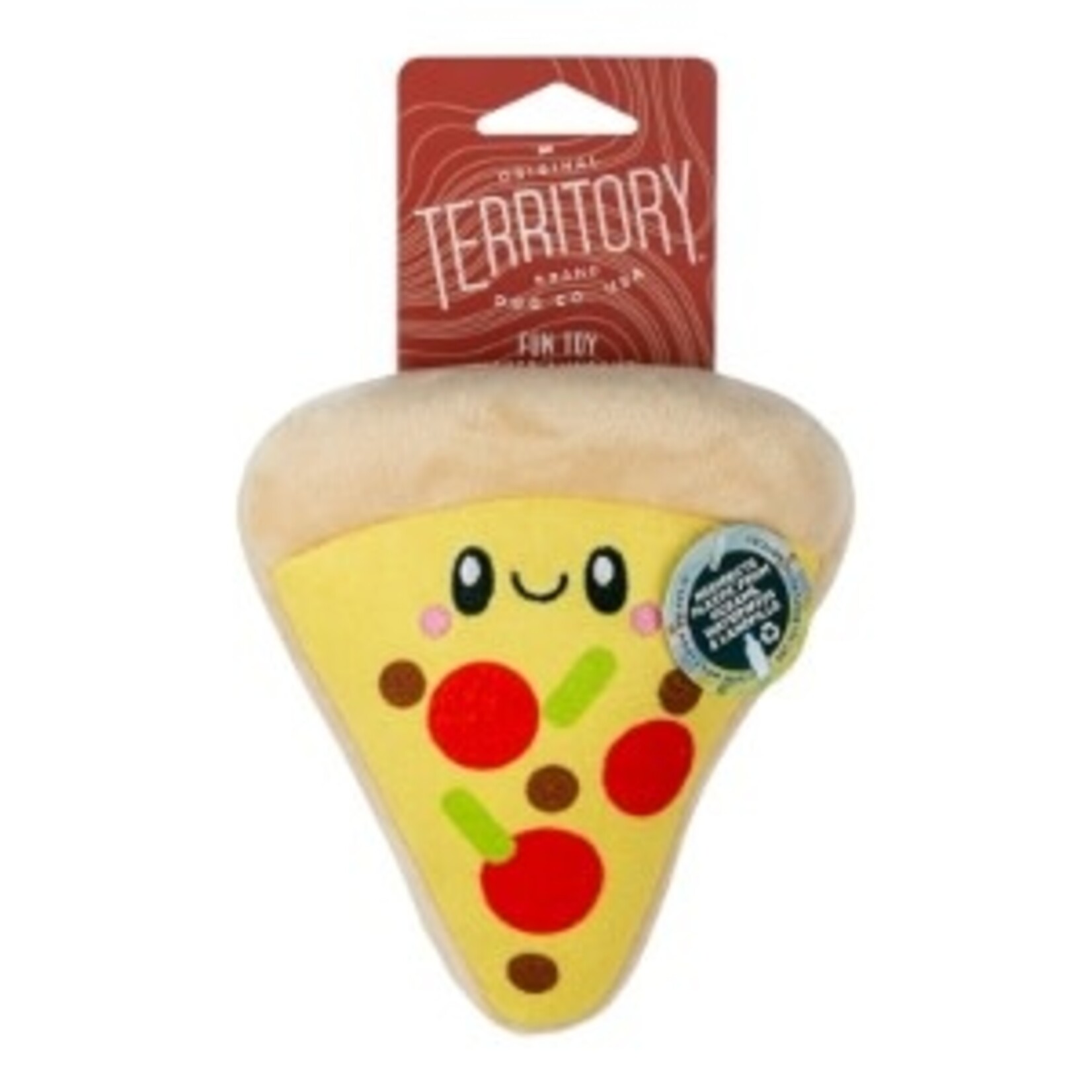 Territory Pet Territory Plush Squeaker Toy Pizza