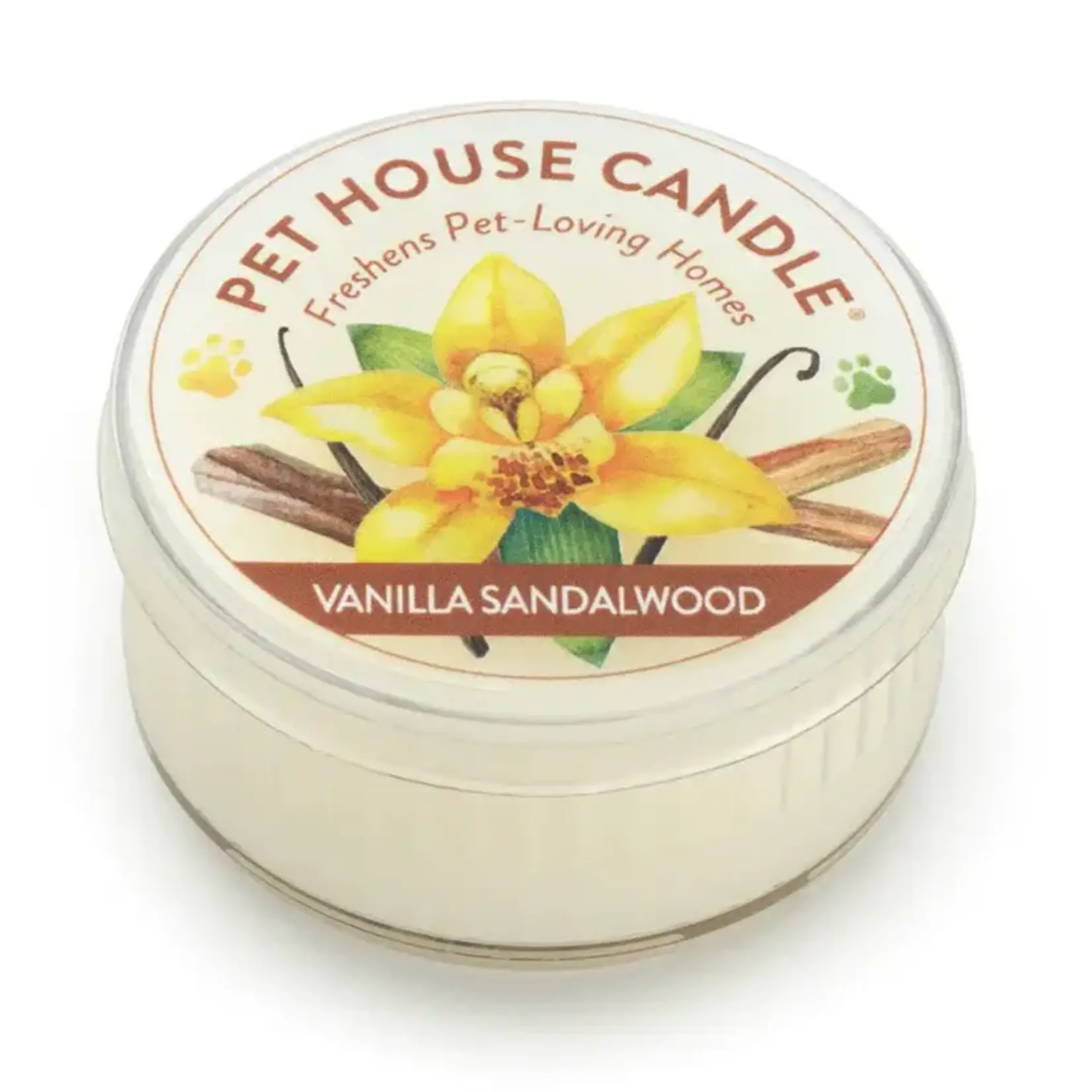 Pet House by One Fur All Pets Pet House Vanilla Sandalwood Mini Candle 1.5 OZ