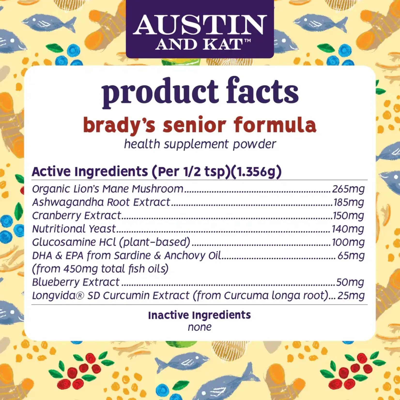 Austin and Kat Austin & Kat Brady's Senior Blend Total Support Health Supplement Powder