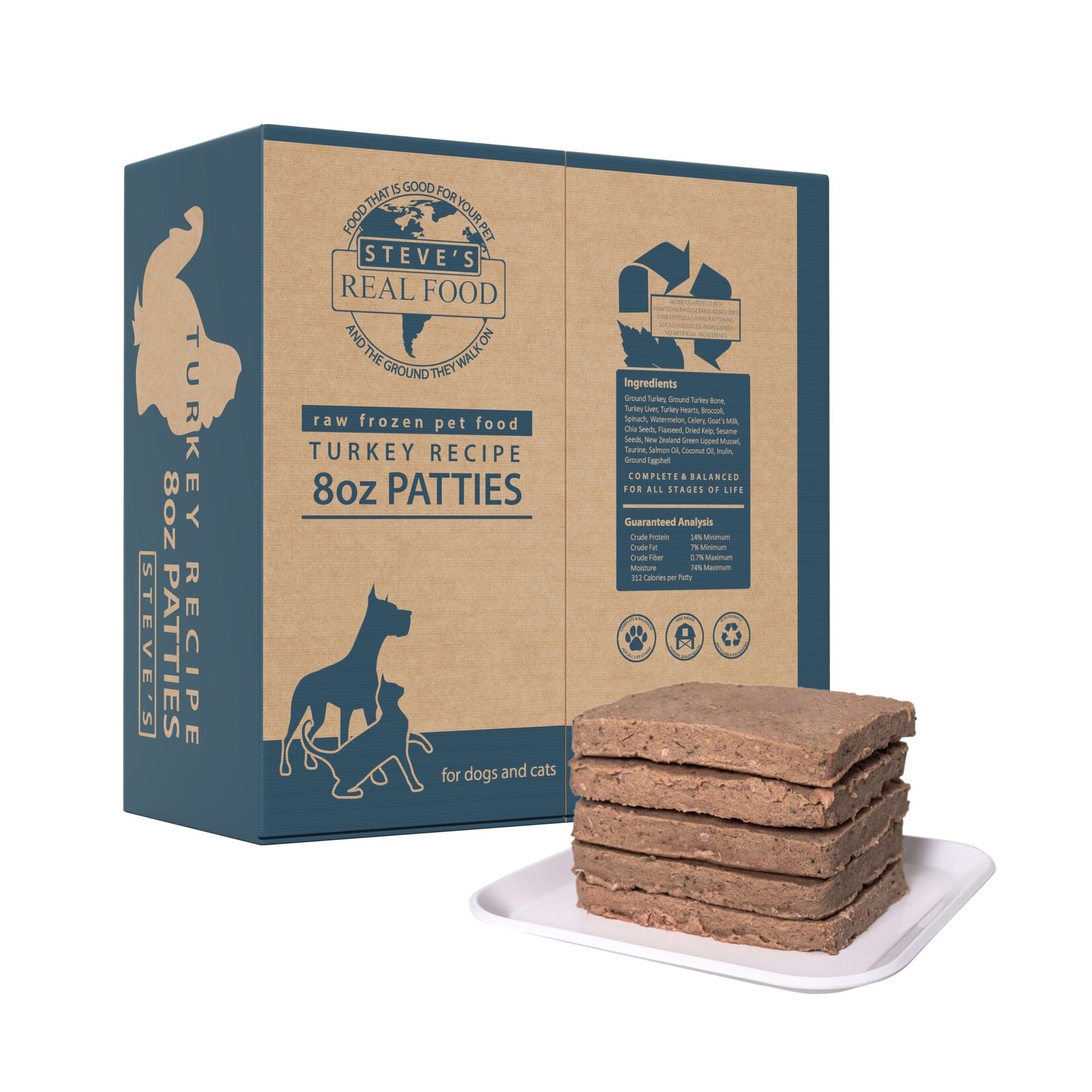 Steve's Real Food Steve's Real Food Frozen Turkey Patties 14#