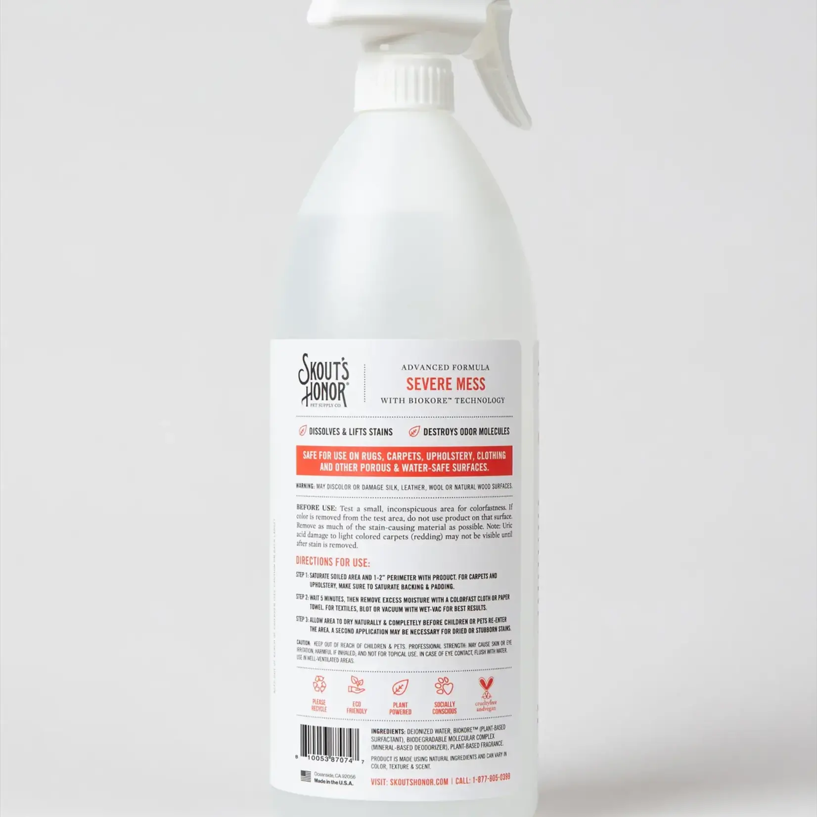 Skout's Honor Skout's Honor Severe Mess Stain & Odor Dog 35OZ