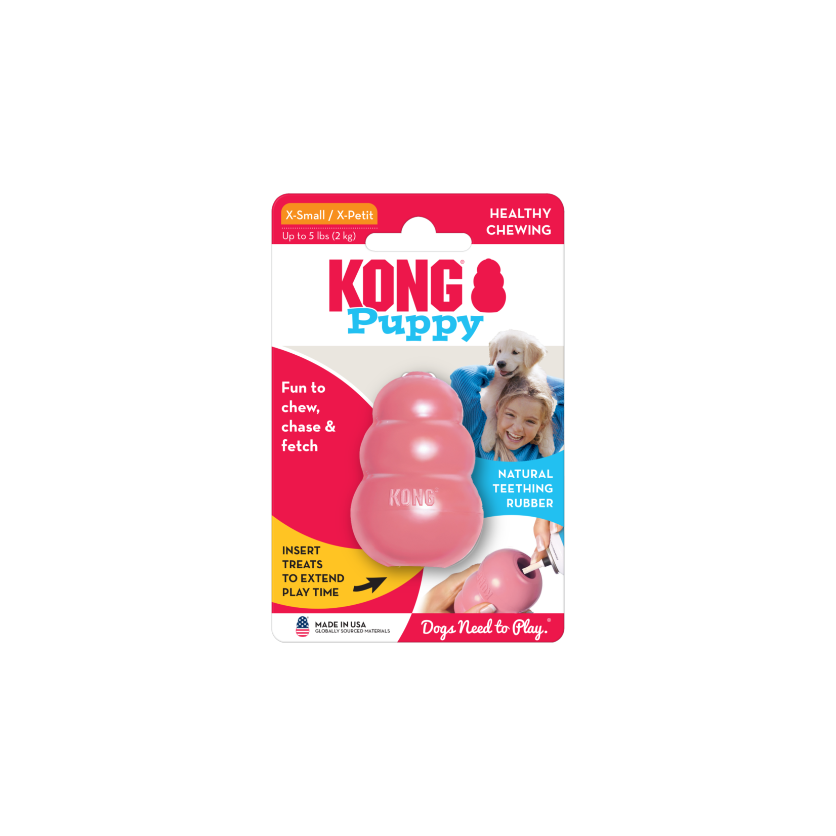 Kong Company KONG Puppy Small Pink/Blue