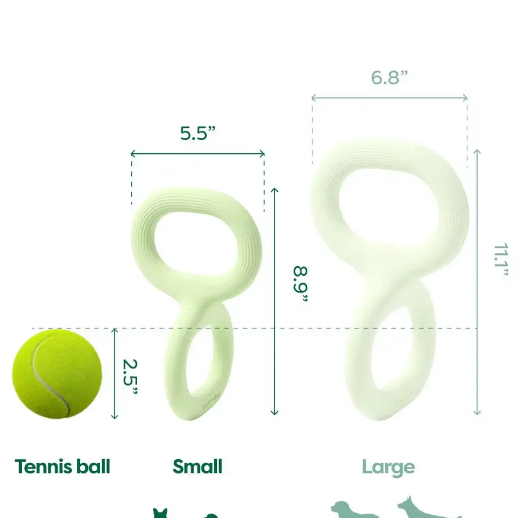 Earth Rated Earth Rated Natural Rubber Tug Toy Small