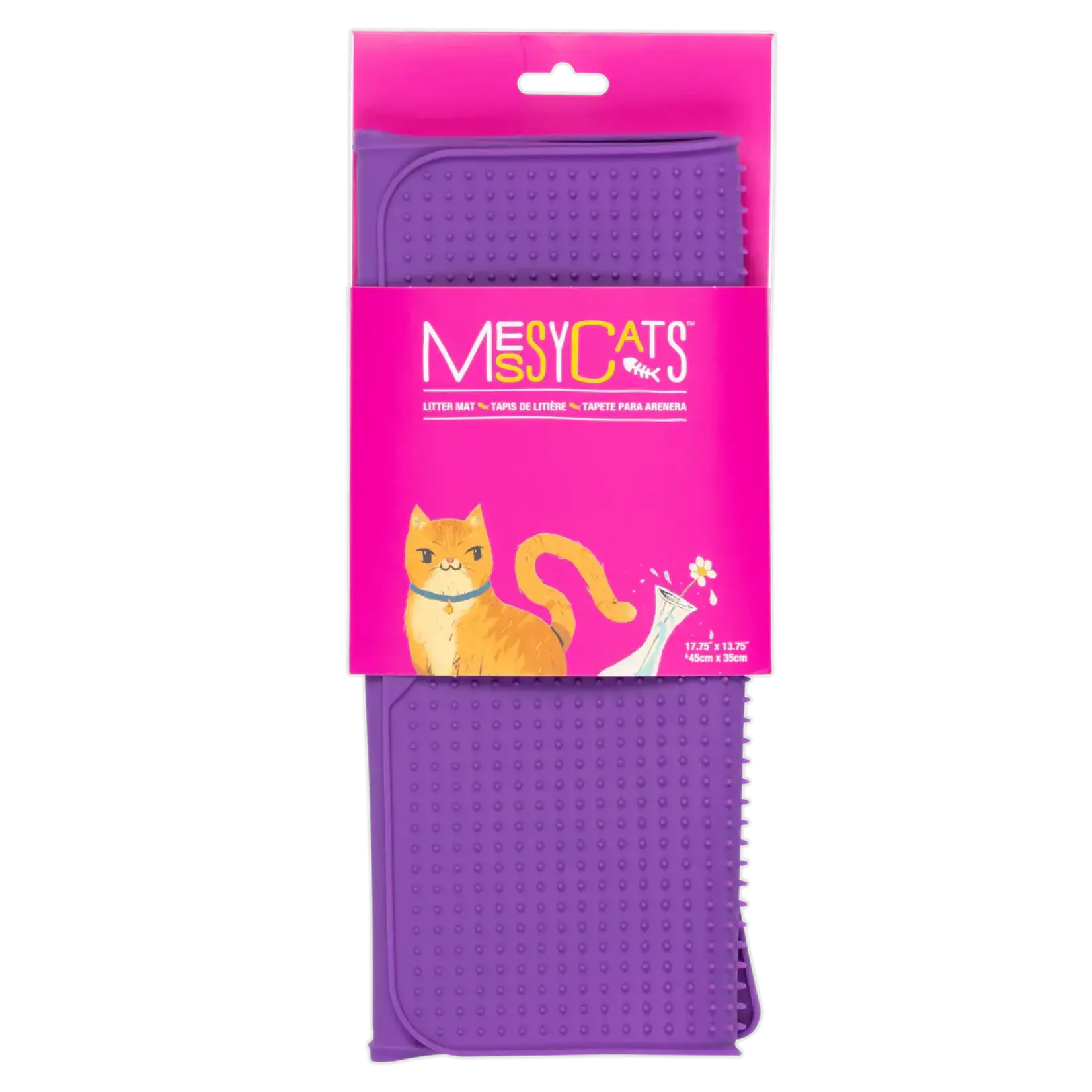 Messy Mutts Messy Mutts Cat Silicone Litter Mat Purple