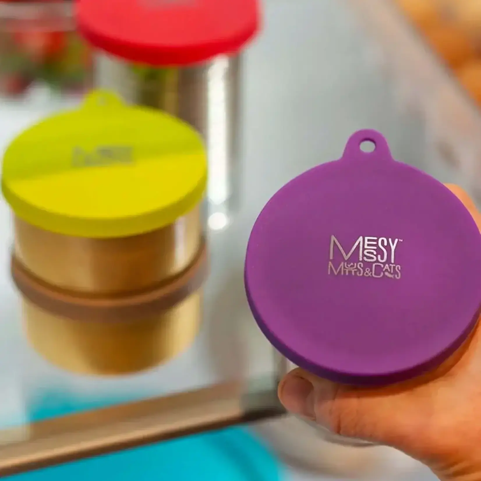 Messy Mutts Messy Mutts & Cats Silicone Universal Can Cover Green
