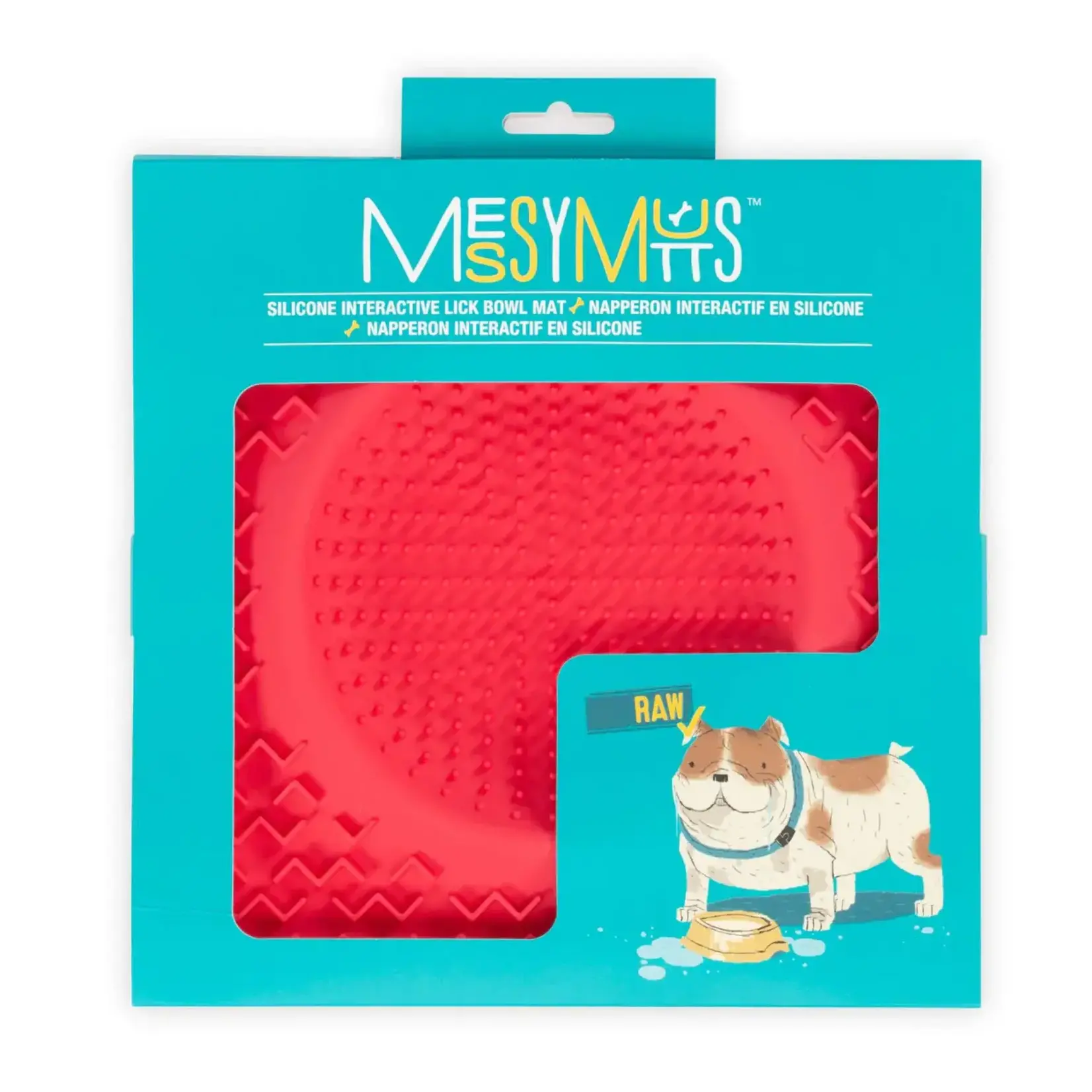 Messy Mutts Messy Mutts Therapeutic Dog Lick Bowl Mat 10" Red