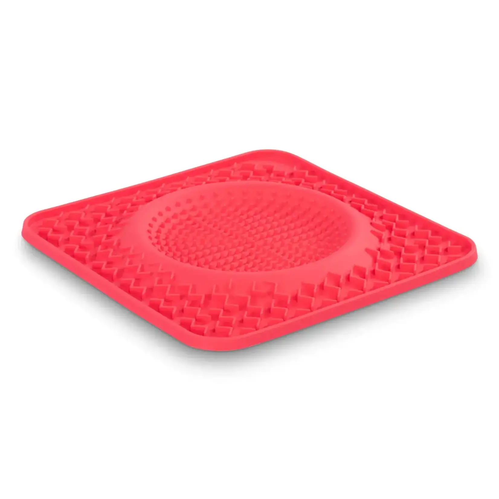 Messy Mutts Messy Mutts Therapeutic Dog Lick Bowl Mat 10" Red