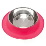 Messy Mutts Messy Mutts Single Silicone Feeder with Stainless Steel Bowl, Medium 1.5 cups Red