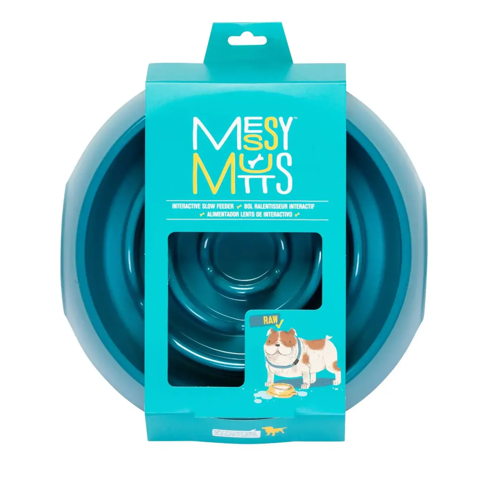 Messy Mutts Messy Mutts Slow Feeder Blue 3 cup