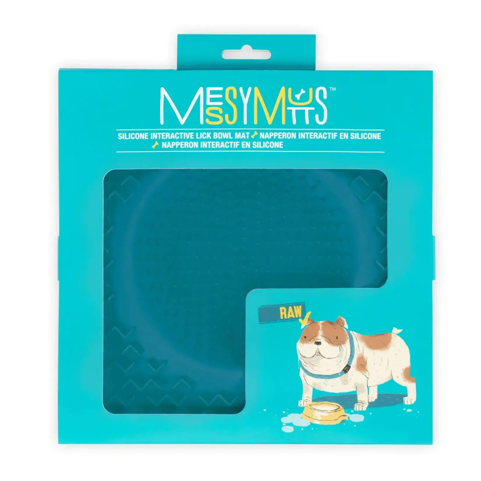 Messy Mutts Messy Mutts Therapeutic Dog Lick Bowl Mat 10" Blue