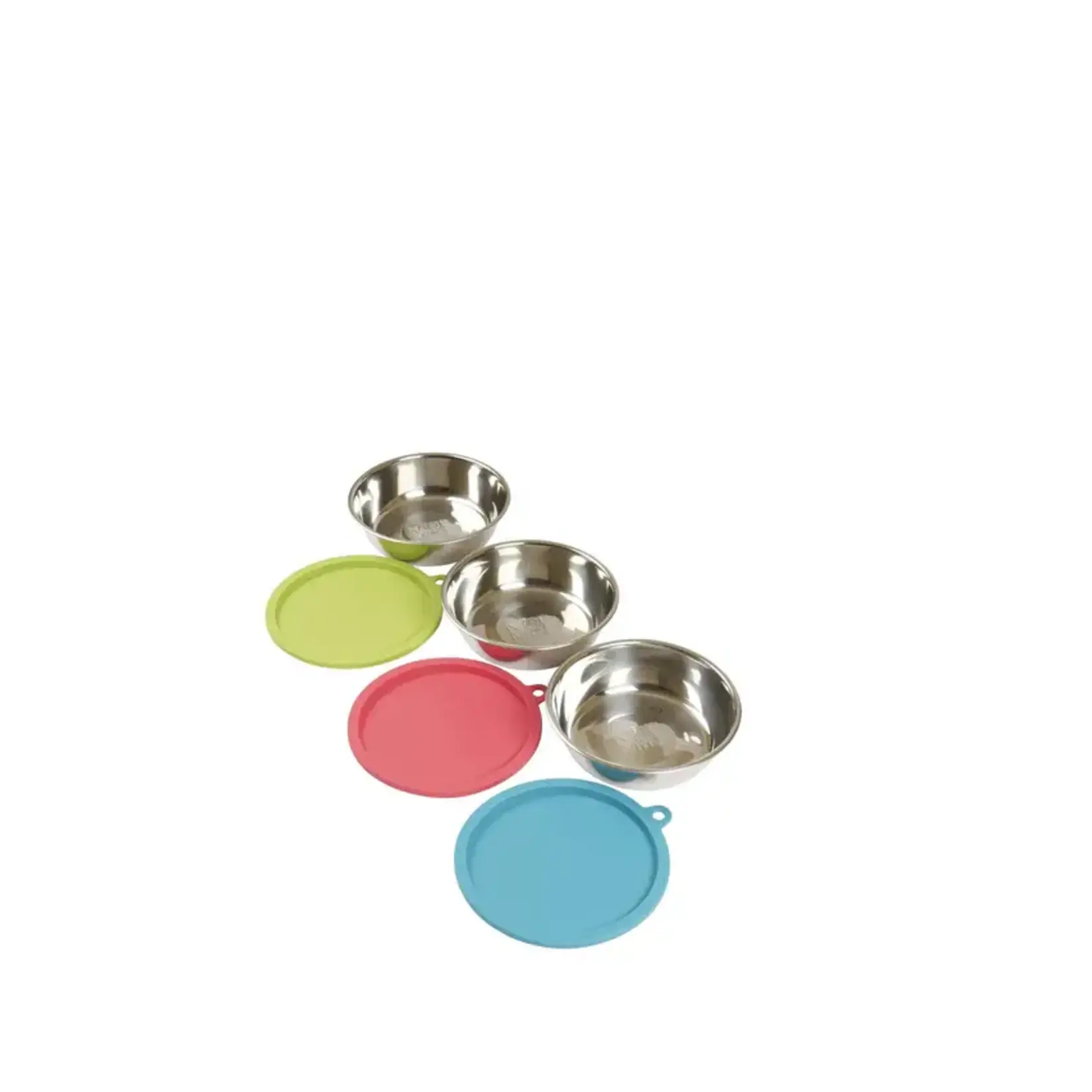 Messy Mutts Messy Mutts 3-pack Stainless Steel Bowls & Airtight Lids, Large 3 cups