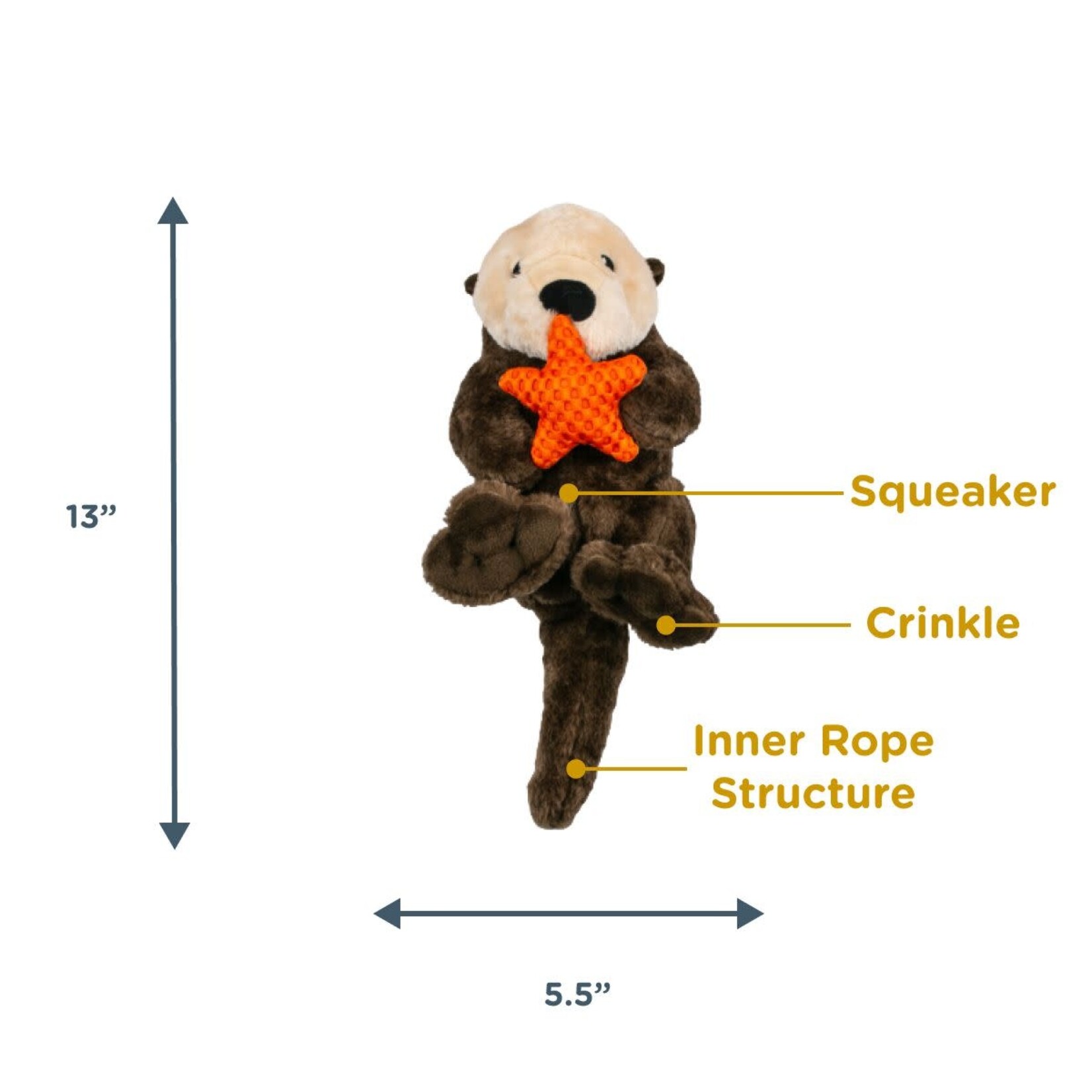 Tall Tails Tall Tails Rope Body Otter Toy