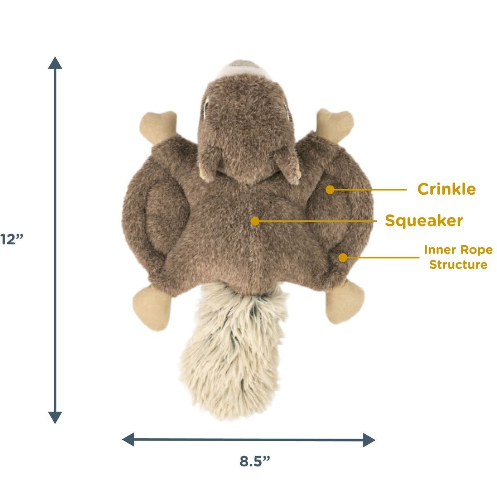 Tall Tails Tall Tails Flying Squirrel Plush Squeaker Toy