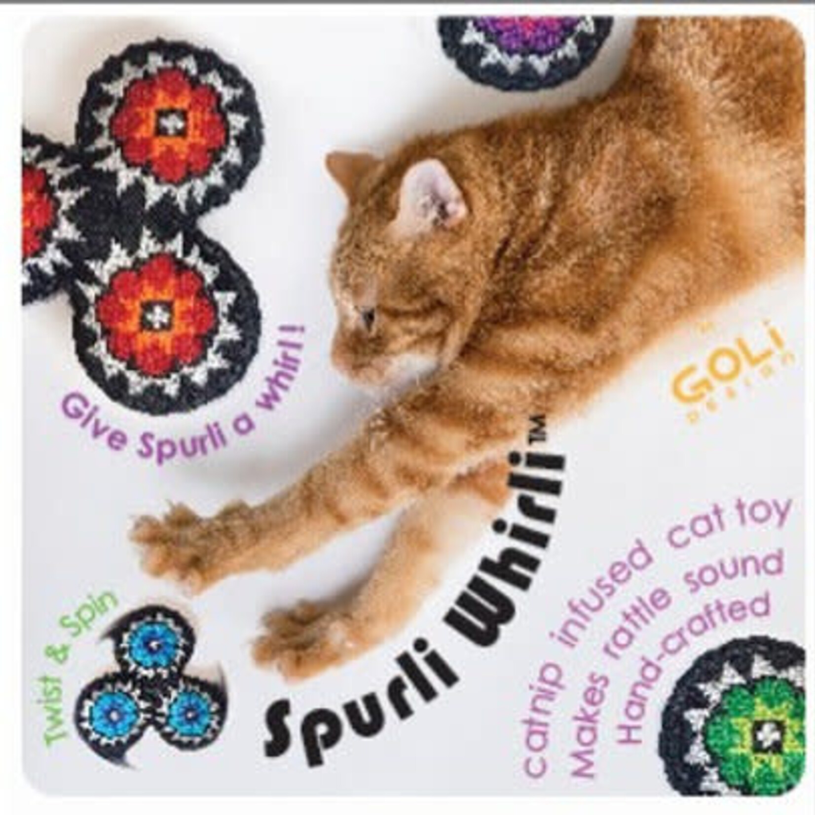 Goli Goli Catnip Infused Spurli Whirli Single Assorted Colors