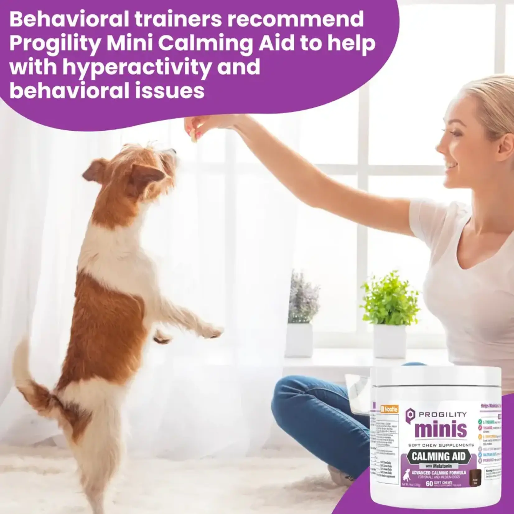 Nootie Nootie Progility Minis Calming Aid Soft Chew Supplements for Small & Medium Dogs 60ct