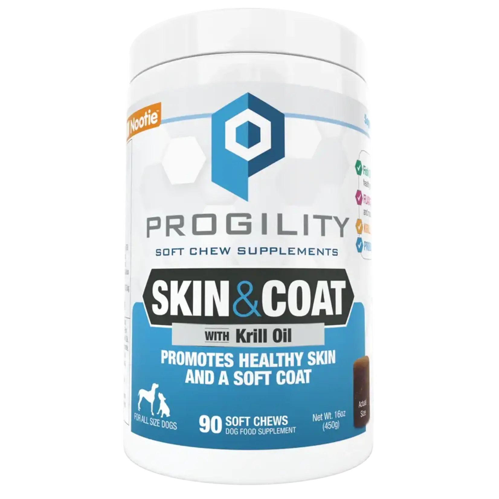 Nootie Nootie Progility Skin & Coat Soft Chew Supplement for Dogs 90ct