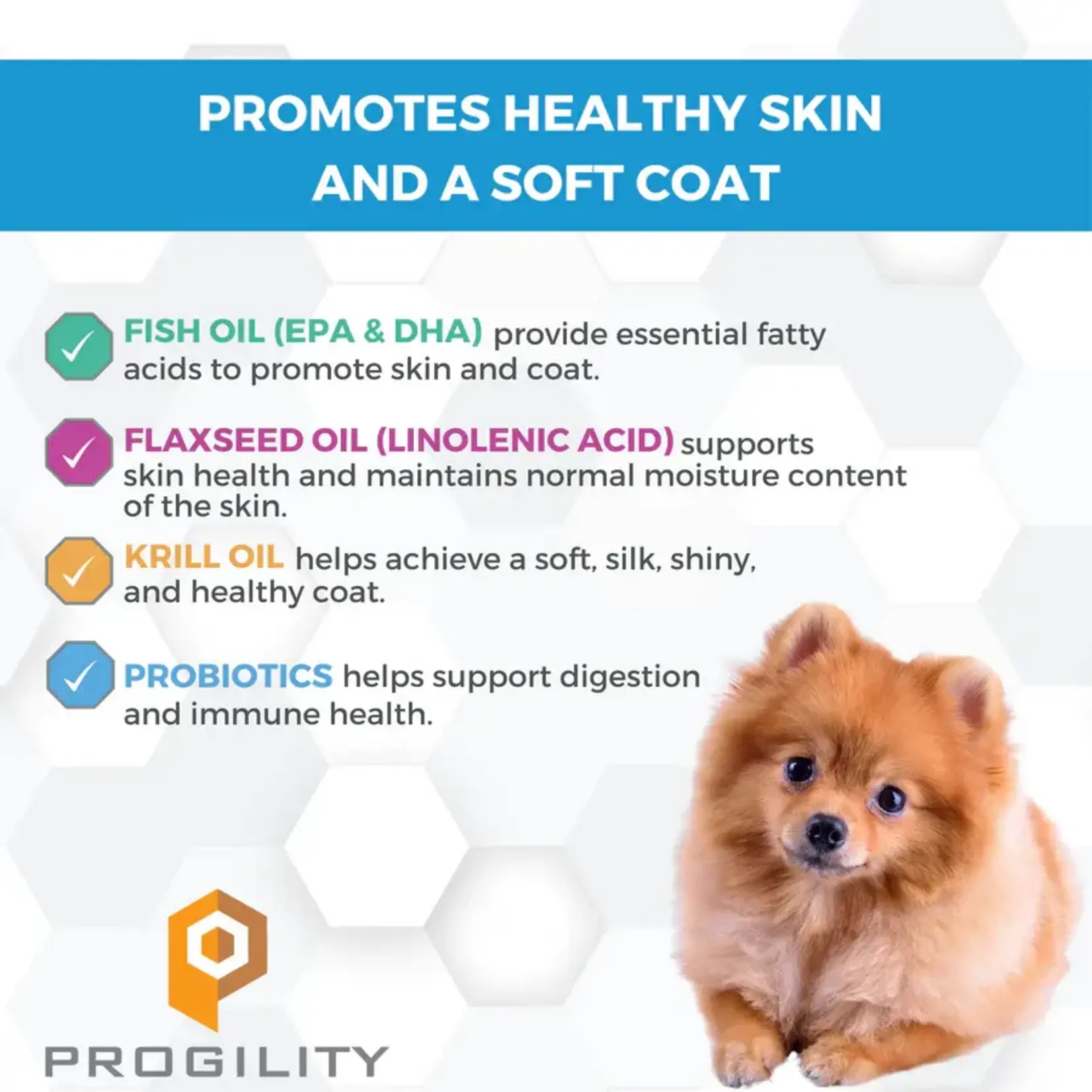 Nootie Nootie Progility Skin & Coat Soft Chew Supplement for Dogs 90ct