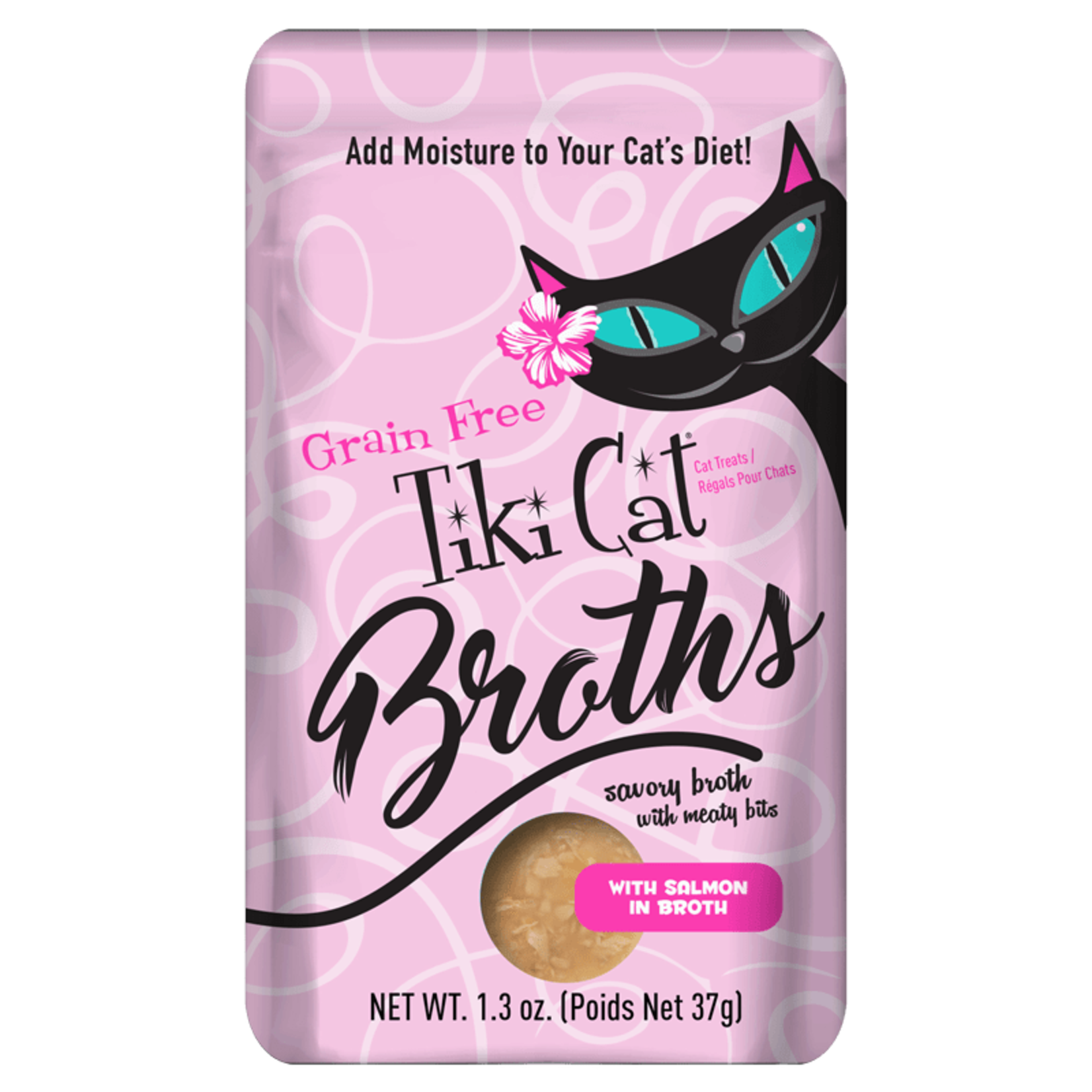 Tiki Pets Tiki Cat Born Carnivore Broths Salmon 1.3oz Pouch