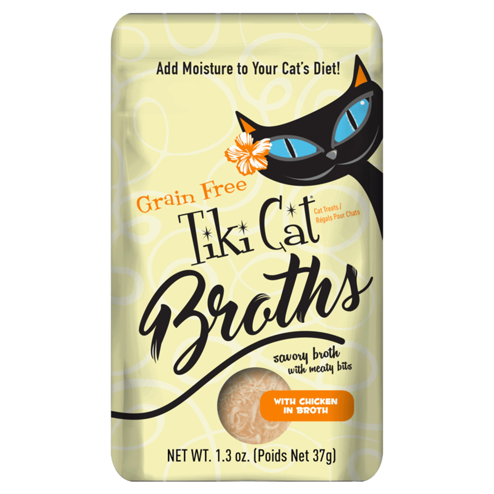 Tiki Pets Tiki Cat Born Carnivore Broths Chicken 1.3oz Pouch