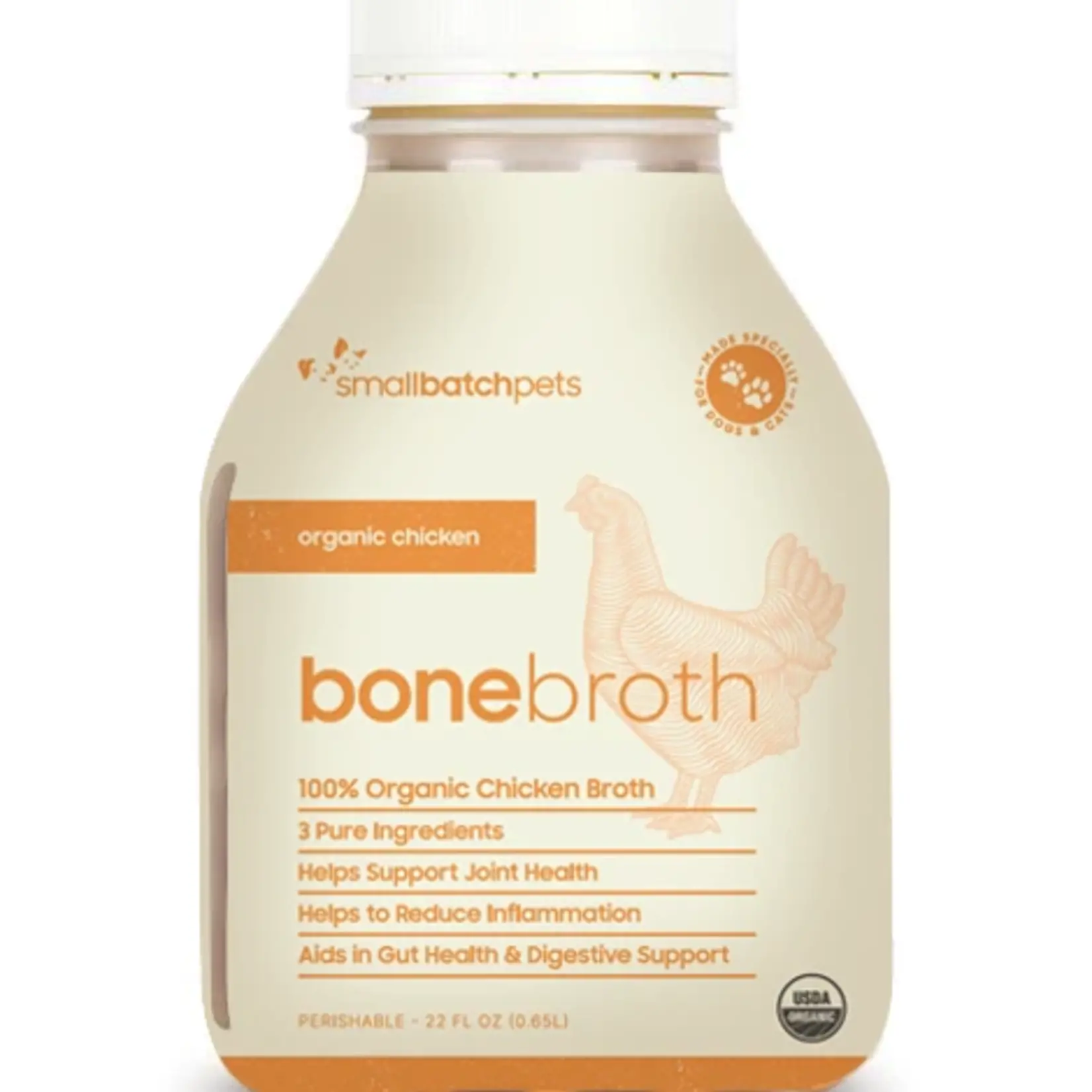 Small Batch Pets SmallBatch FZ Bone Broth Chicken 22oz