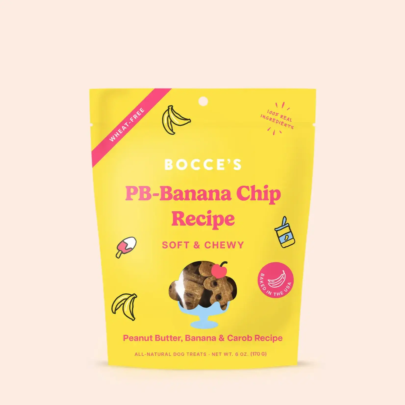 Bocce's Bakery Bocce's PB-Banana Chip Soft & Chewy Dog Treats 6oz
