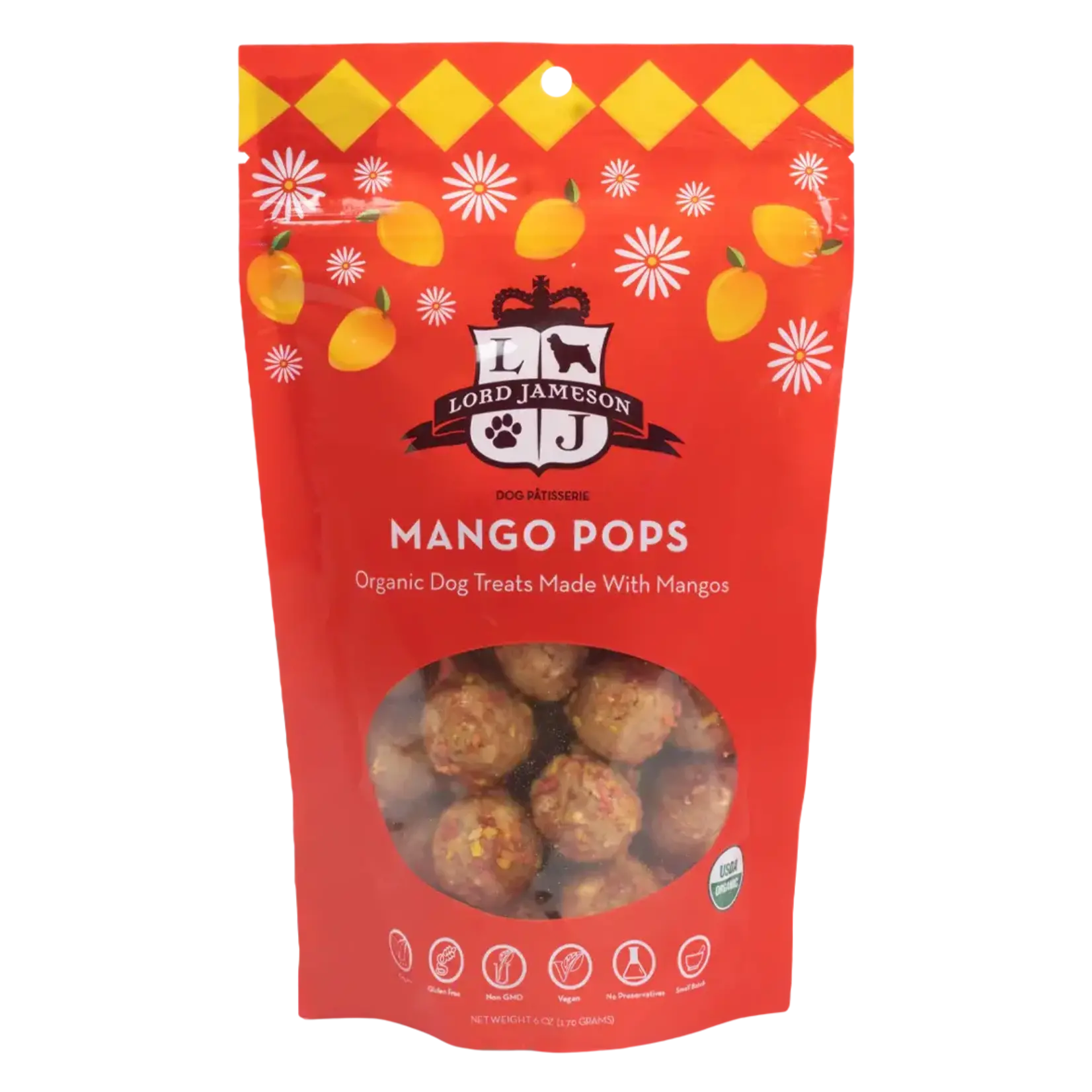 Lord Jameson Lord Jameson Mango Pops Organic Dog Treats 6oz